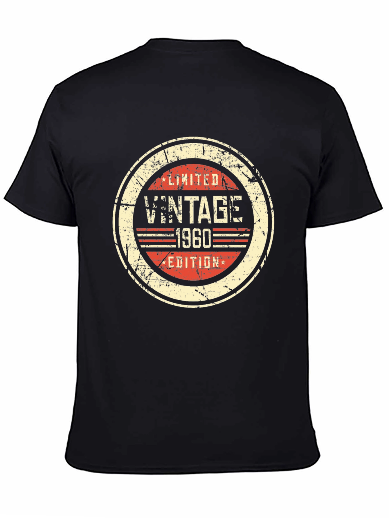 Black Vintage 1960 Limited Edition T-Shirt view 4