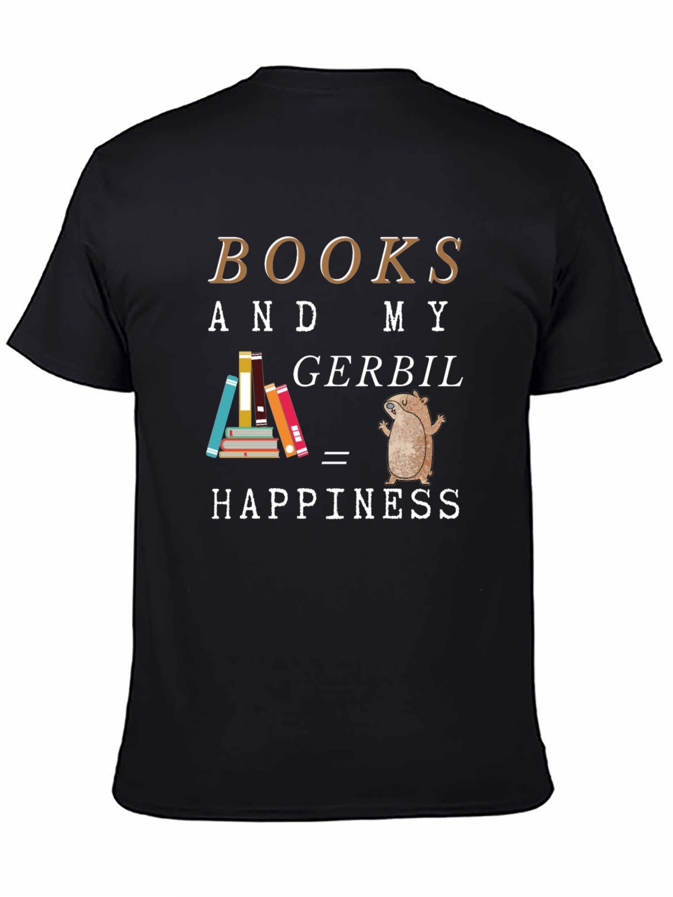 Black Books & Gerbil Happiness Tee view 4