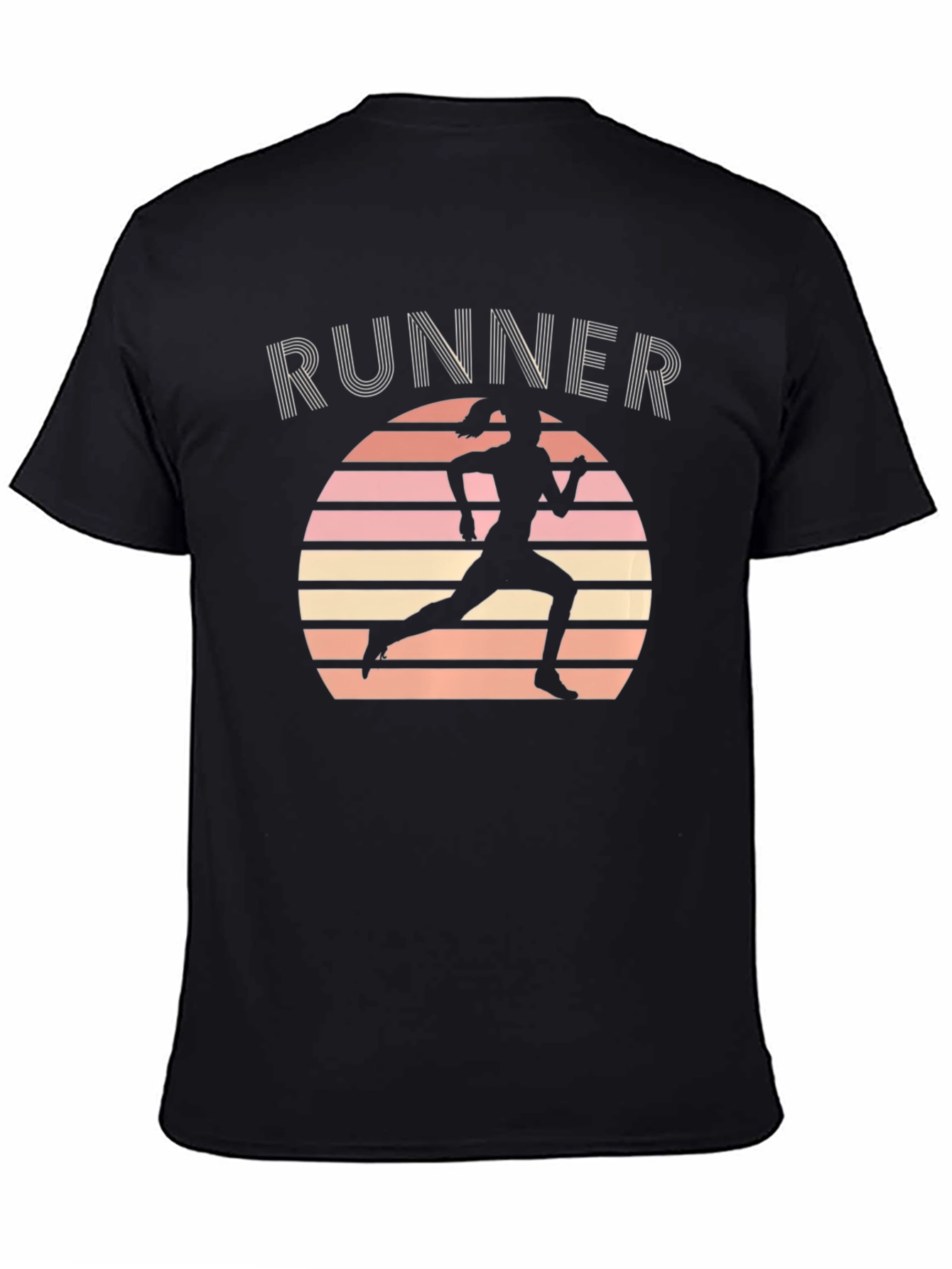 Black Runner Silhouette Graphic T-Shirt view 4