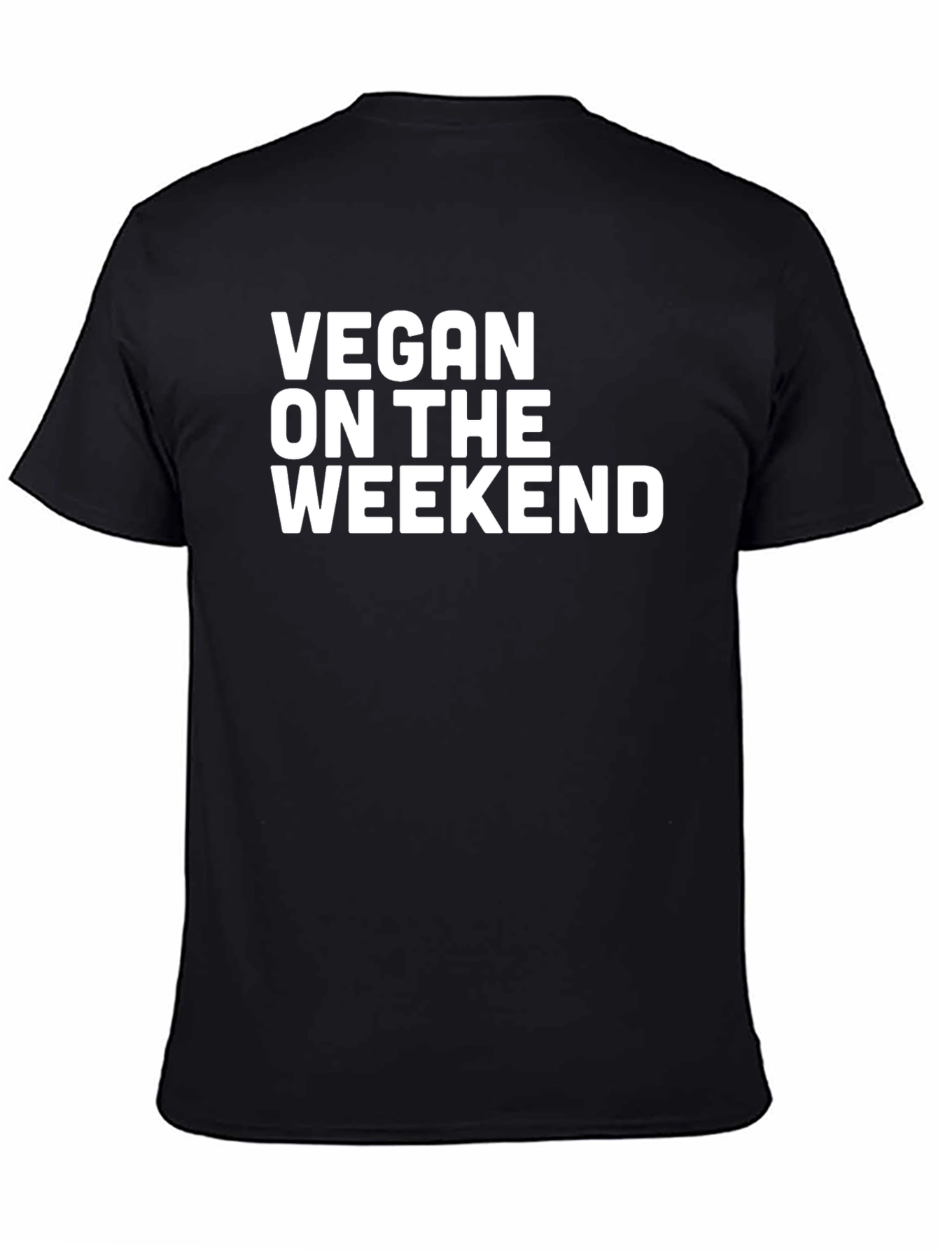 Black Vegan on the Weekend Black T-Shirt view 4
