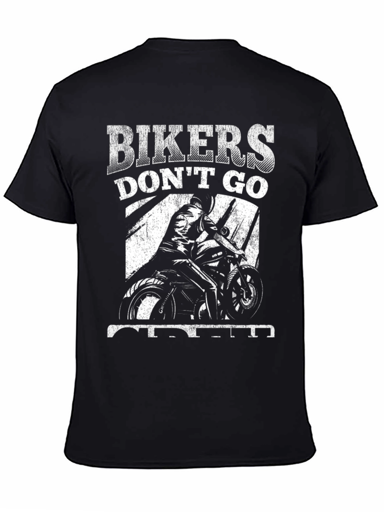 Black Bikers Don't Go Creed T-Shirt view 4