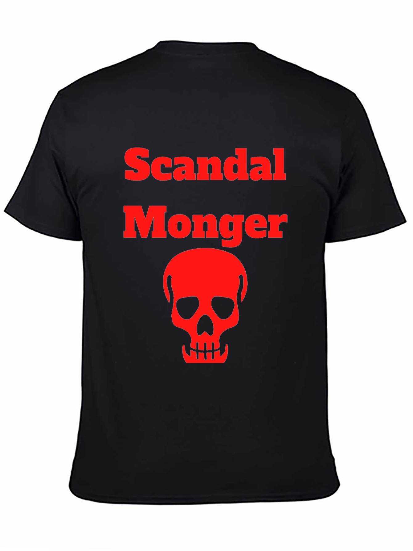 Black Scandal Monger Skull Graphic Tee view 4