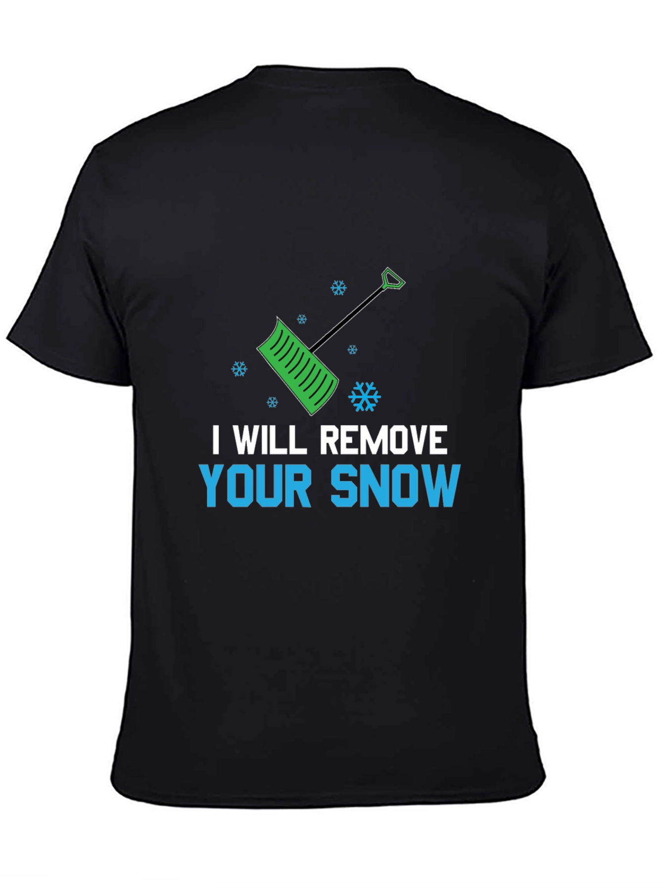 Black I Will Remove Your Snow Graphic Tee view 4