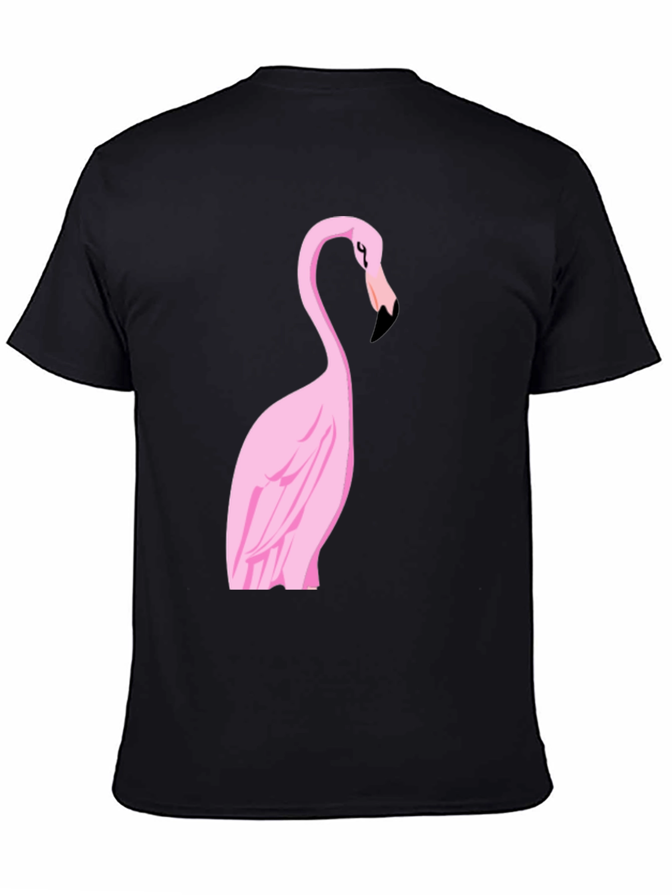 Black Flamingo Graphic Tee - Stylish Black Cotton Shirt view 4