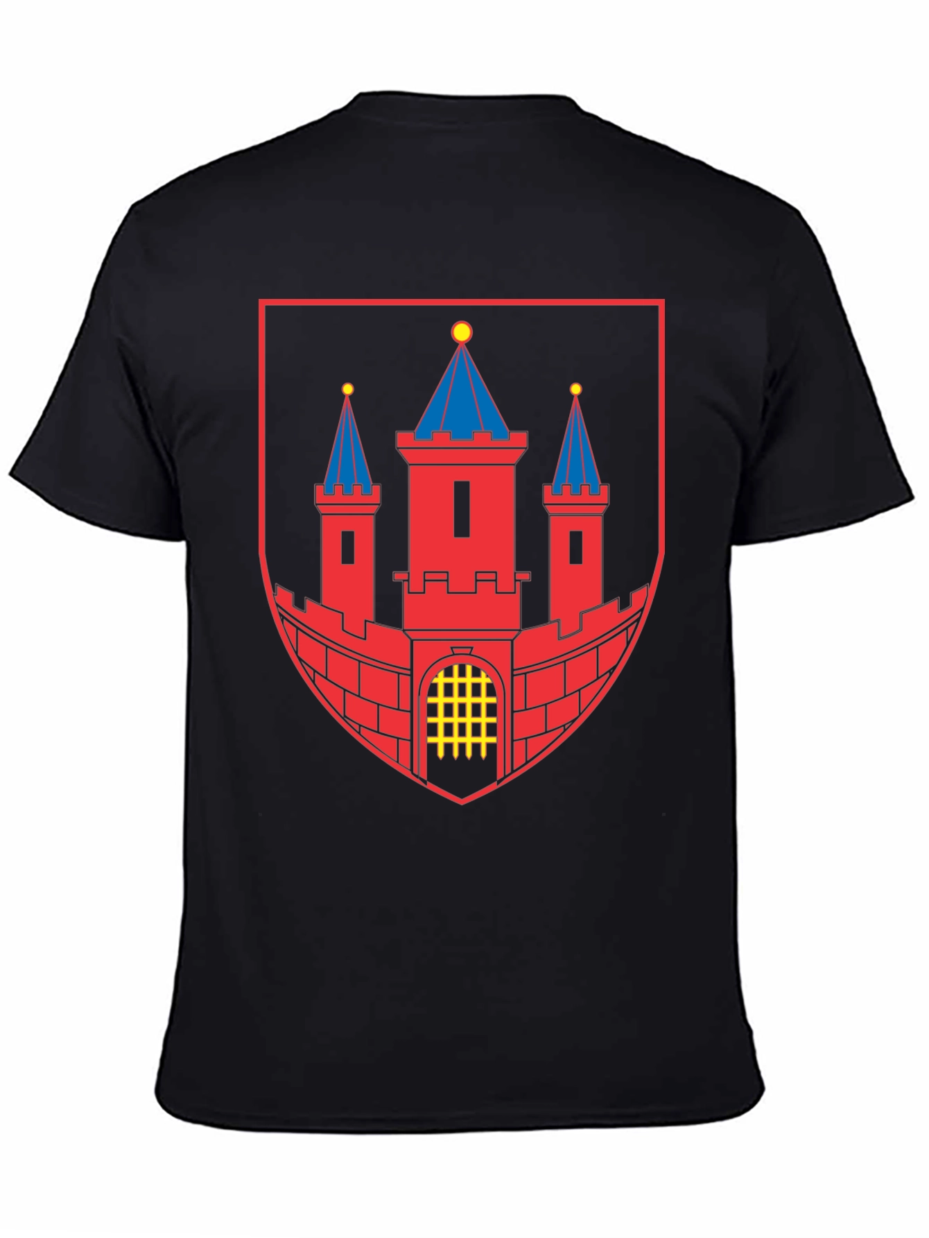 Black Black T-Shirt with City Coat of Arms Graphic view 4