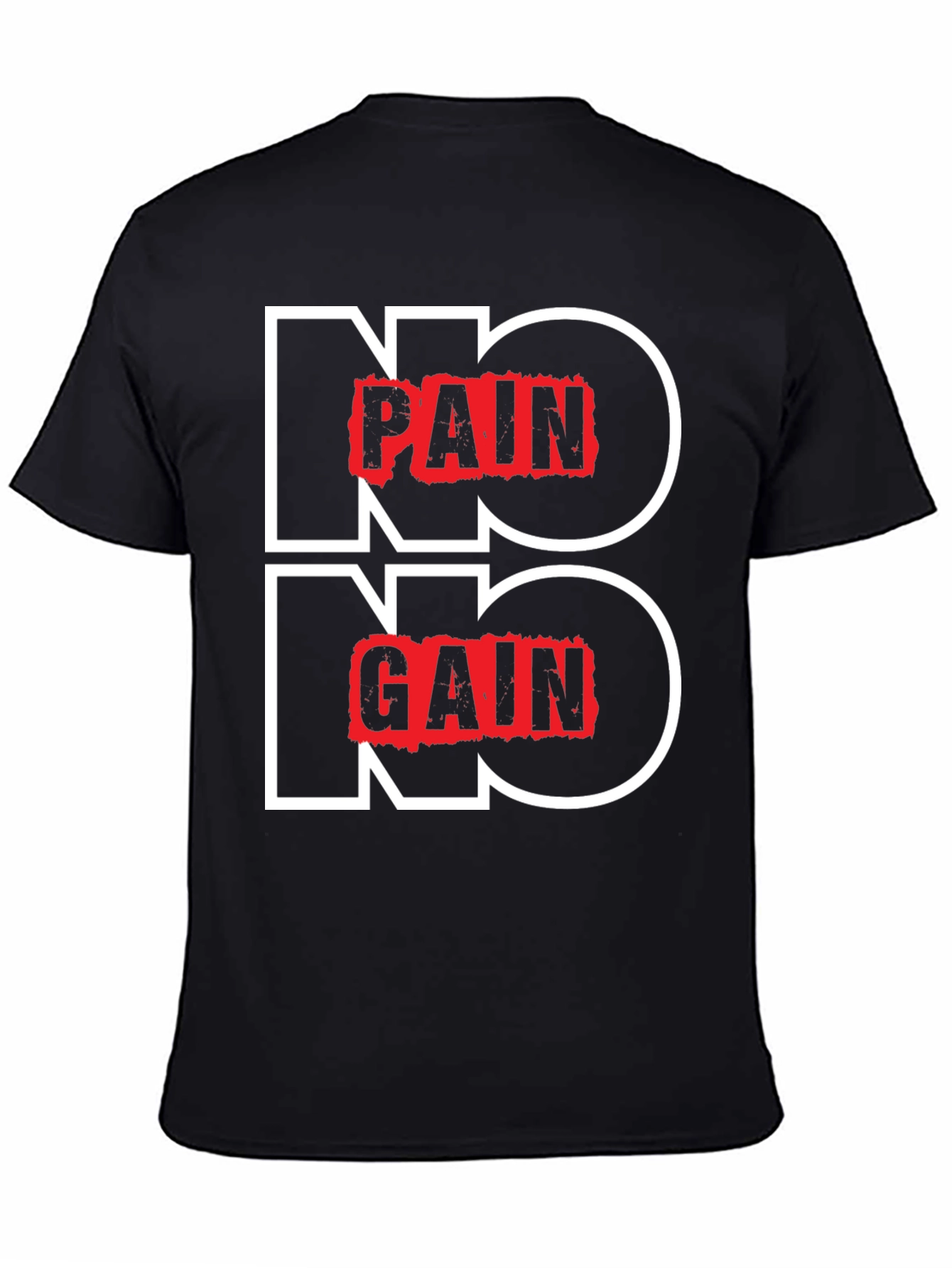 Black No Pain No Gain Graphic Tee view 4