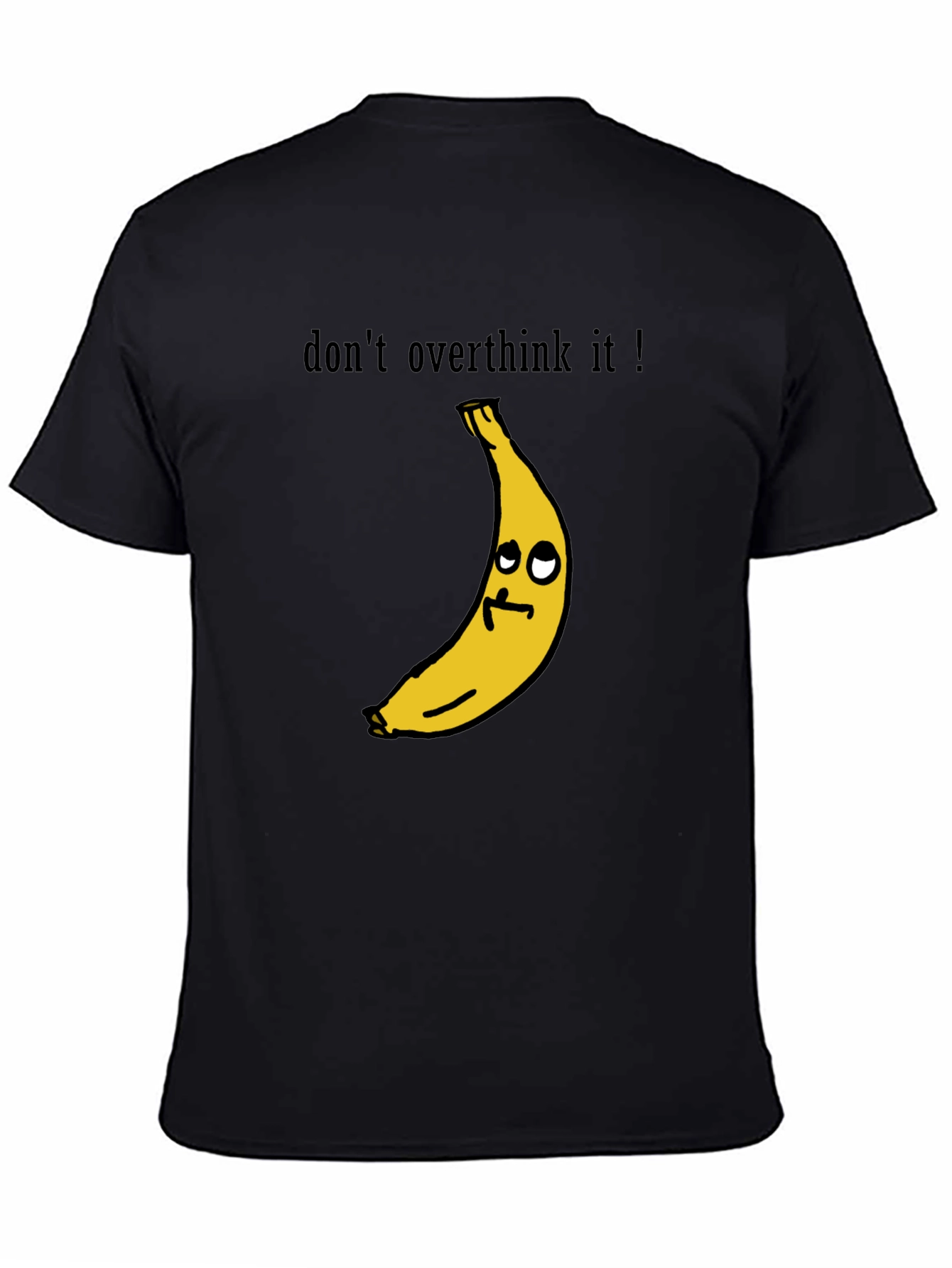 Black Funny Banana Graphic Tee - Don't Overthink It T-Shirt view 4