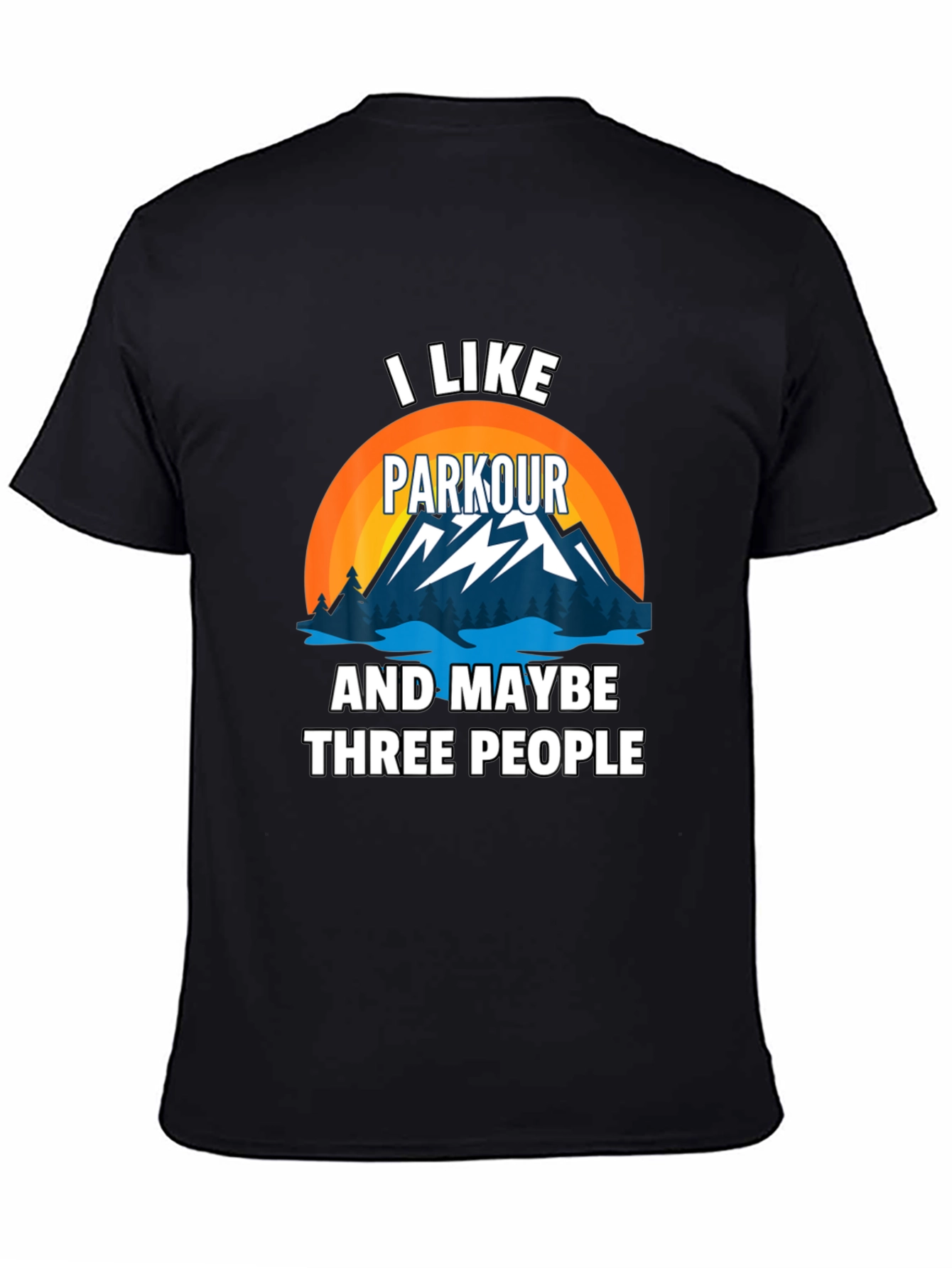 Black Parkour & People Graphic Tee view 4