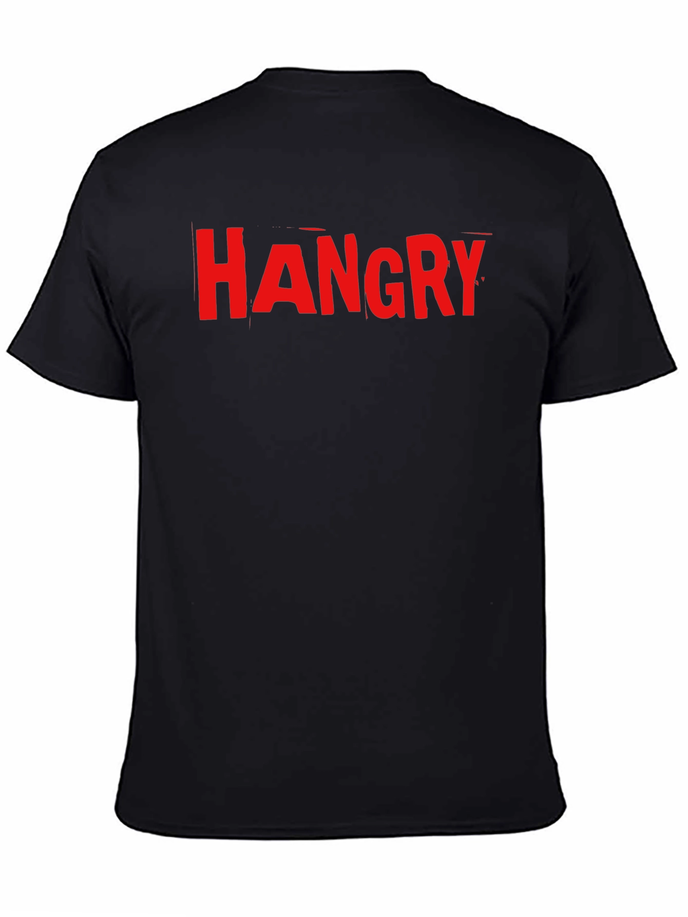 Black Hangry Graphic T-Shirt - Funny Foodie Tee view 4