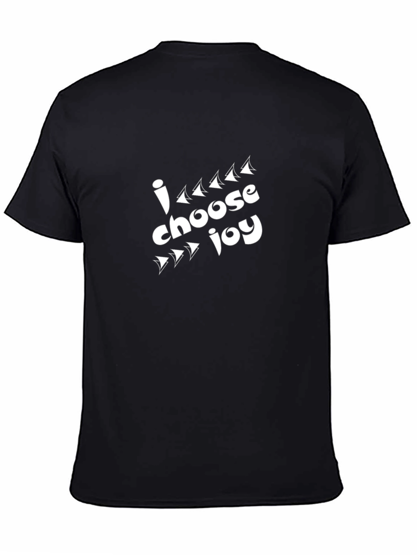 Black I Choose Joy Black T-Shirt - Inspiring Graphic Tee view 4