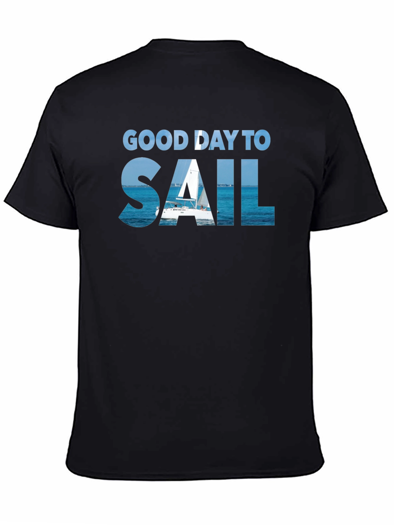 Black Good Day to Sail Graphic Tee - Soft Cotton view 4