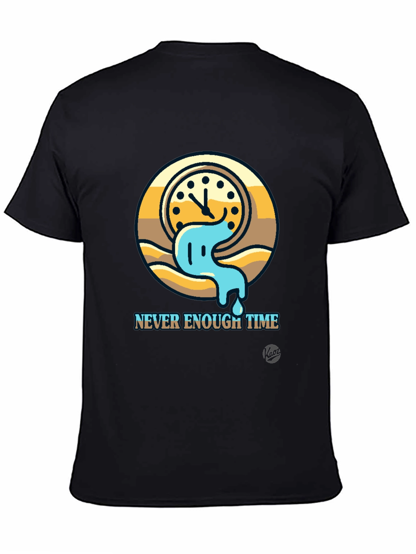 Black Never Enough Time Graphic Tee - Unique Design view 4