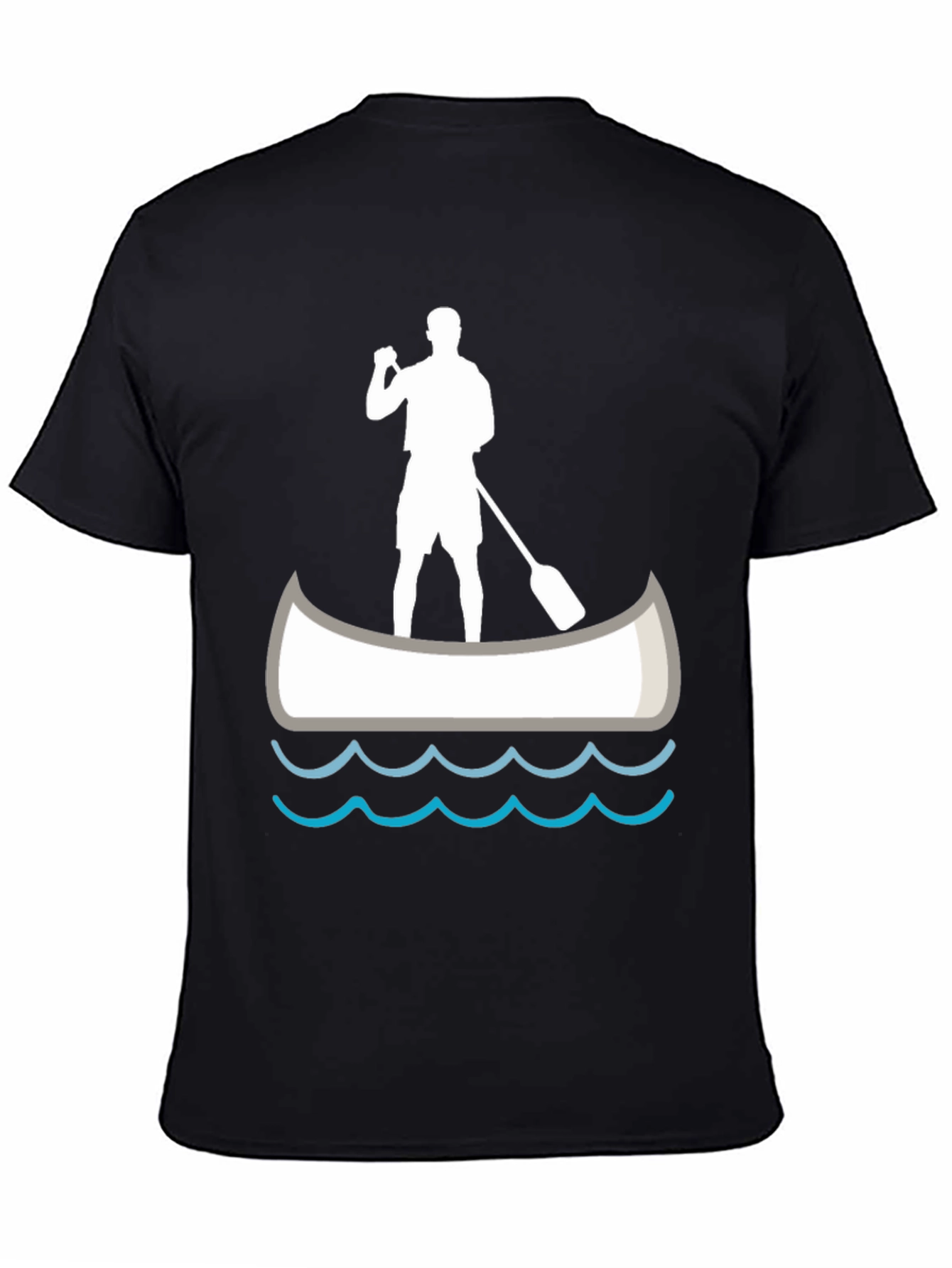 Black Paddle Boarder T-Shirt - Black Graphic Tee view 4