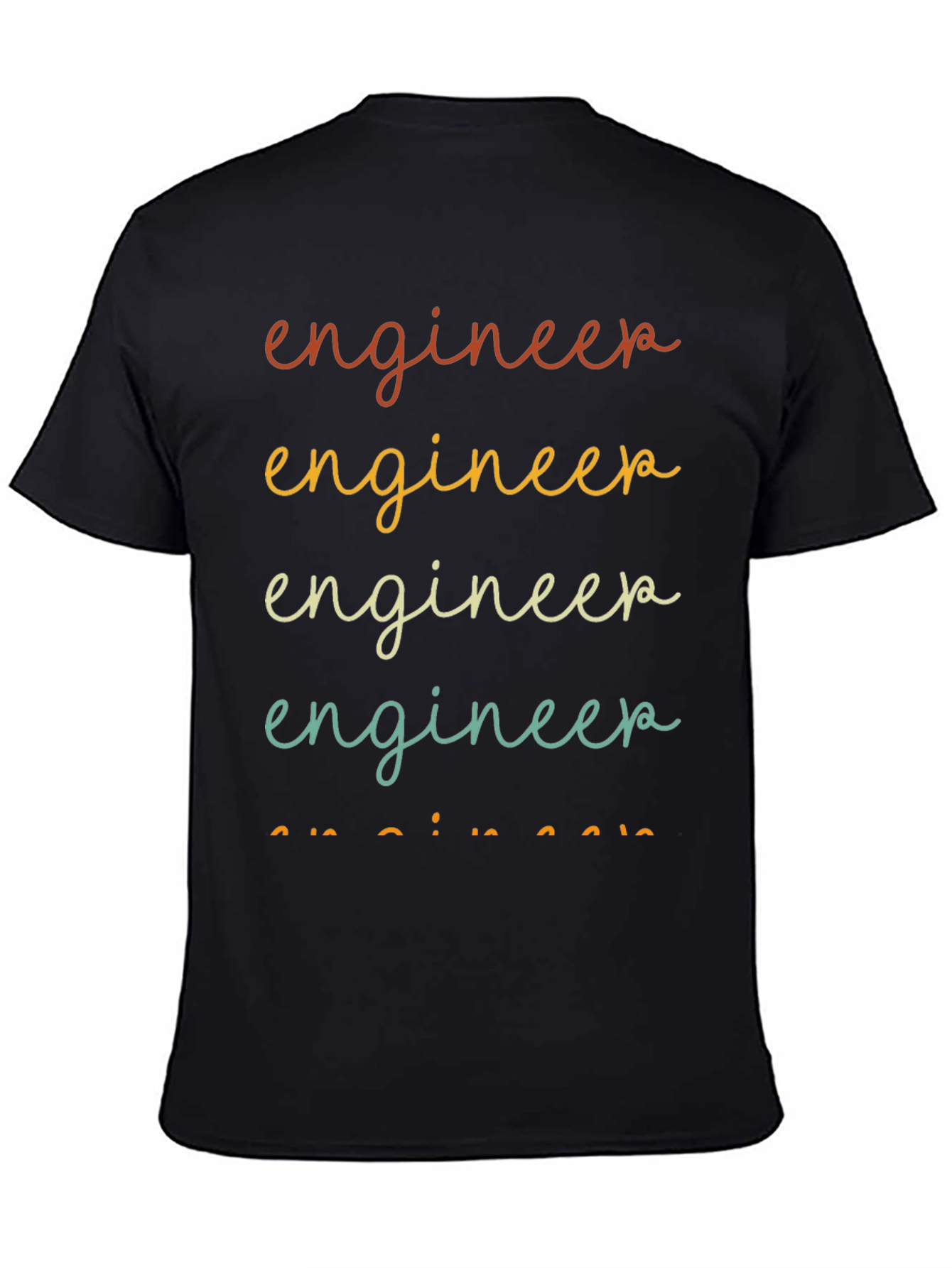 Black Engineer Retro Style Graphic Tee view 4