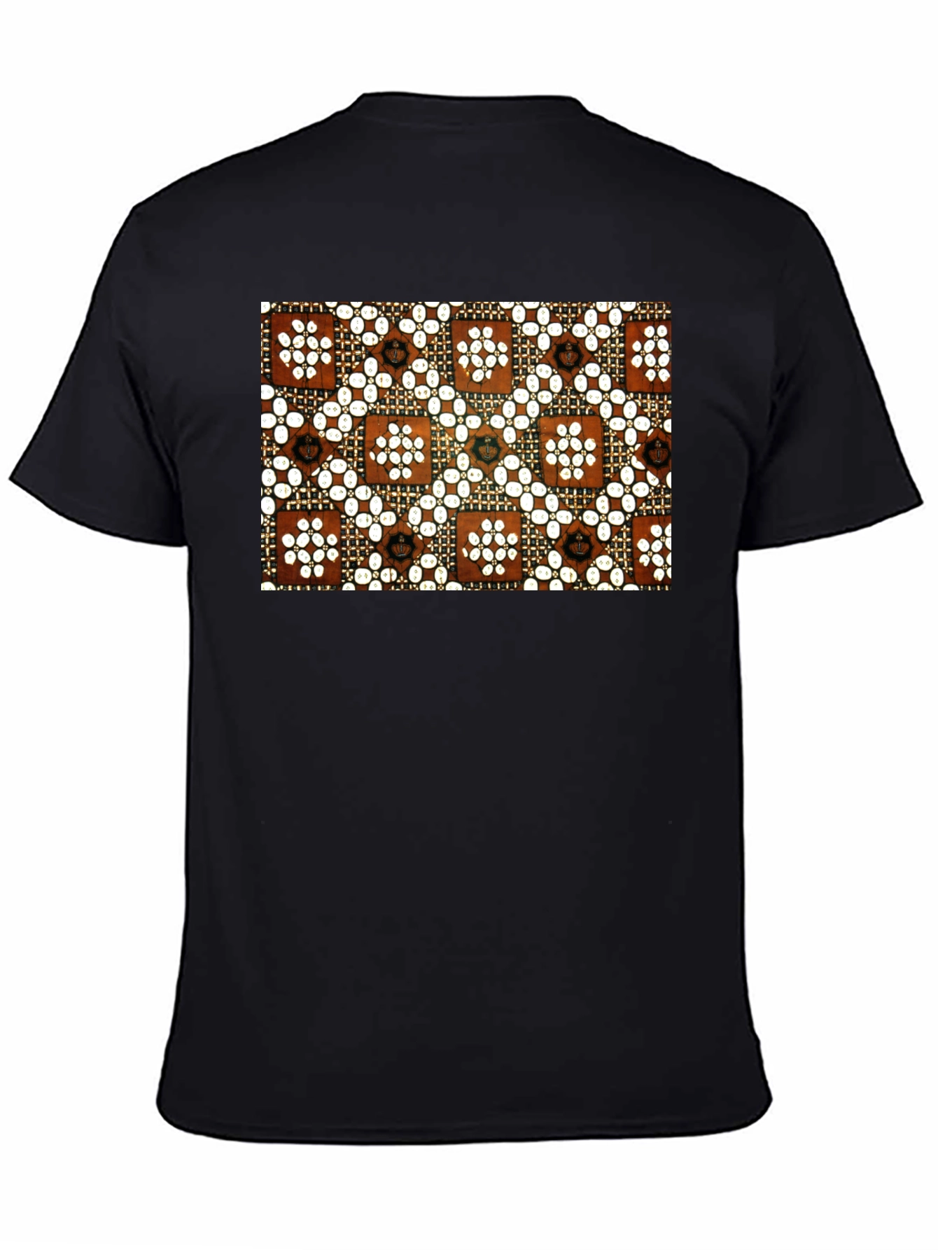 Black Patterned T-Shirt - Stylish & Unique Design view 4