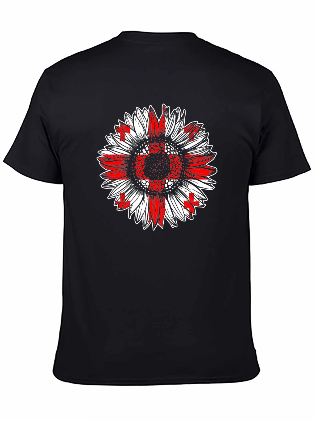 Black Sunflower Georgia Flag T-Shirt view 4