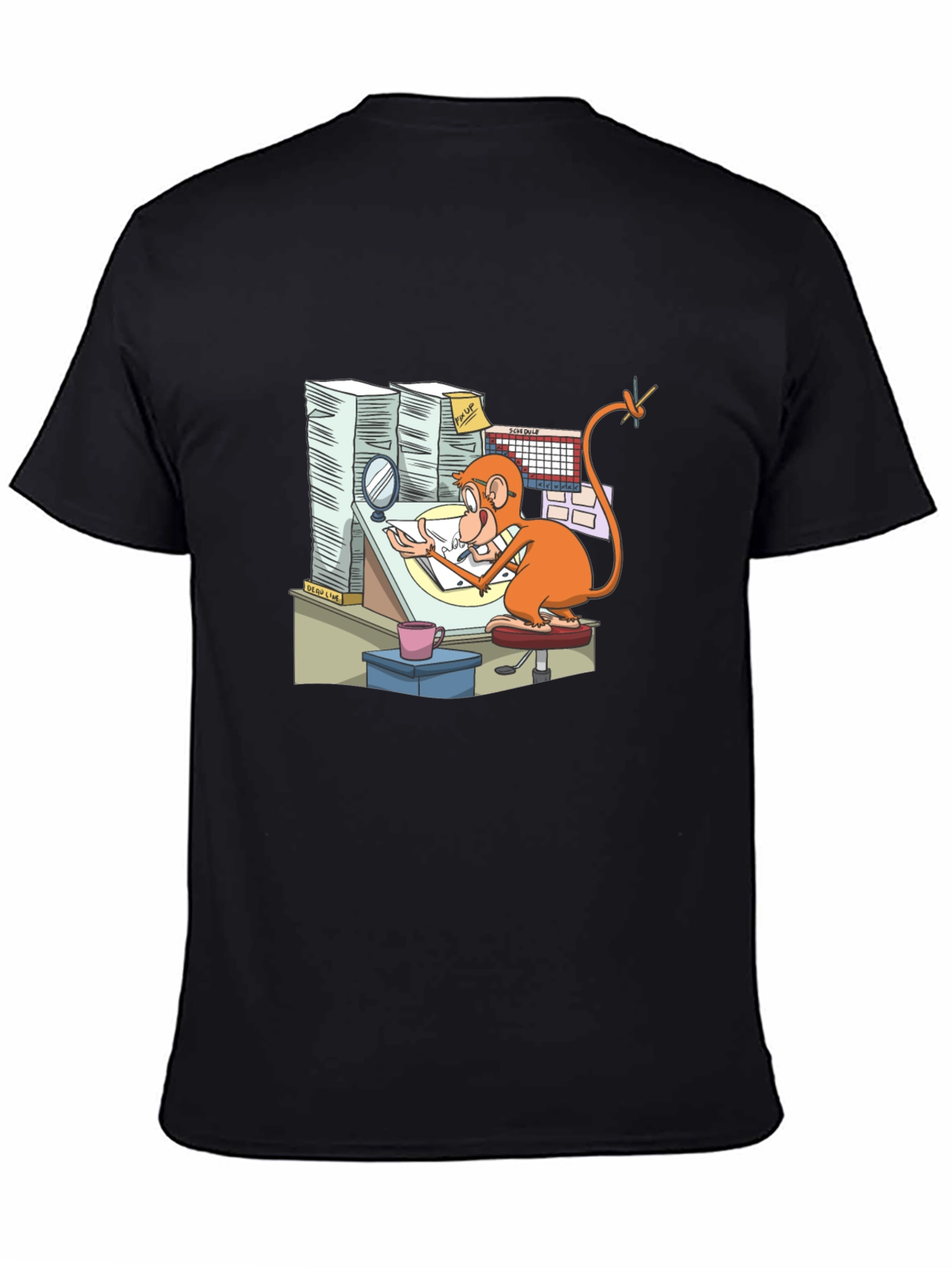 Cartoon Monkey T-Shirt - Creative Office Design - 4