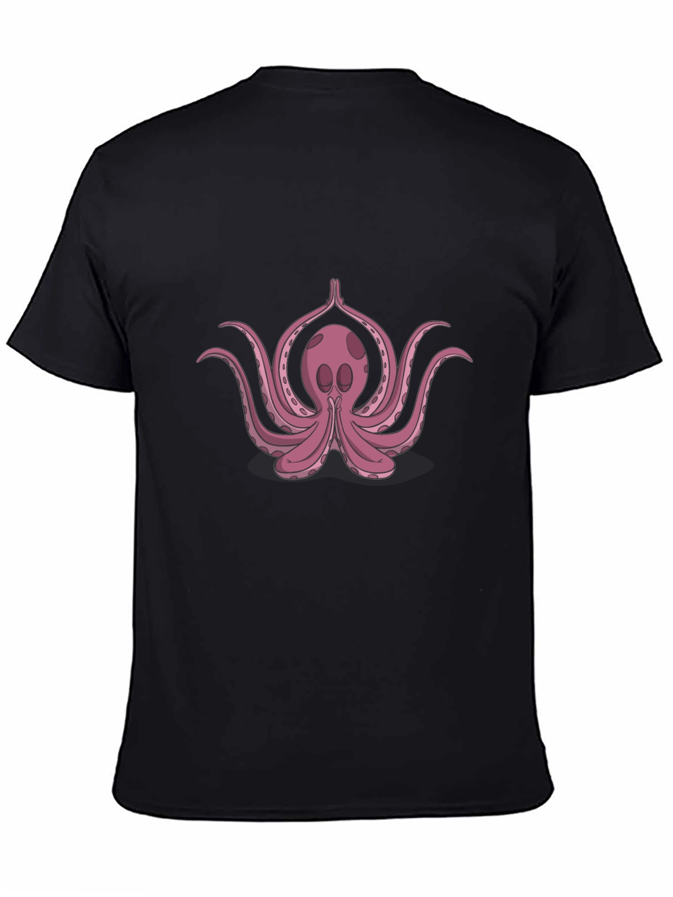Black Yoga Octopus Black T-Shirt view 4