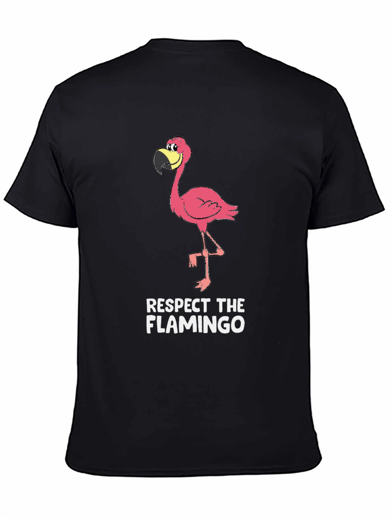 Black Respect The Flamingo Graphic T-Shirt view 4