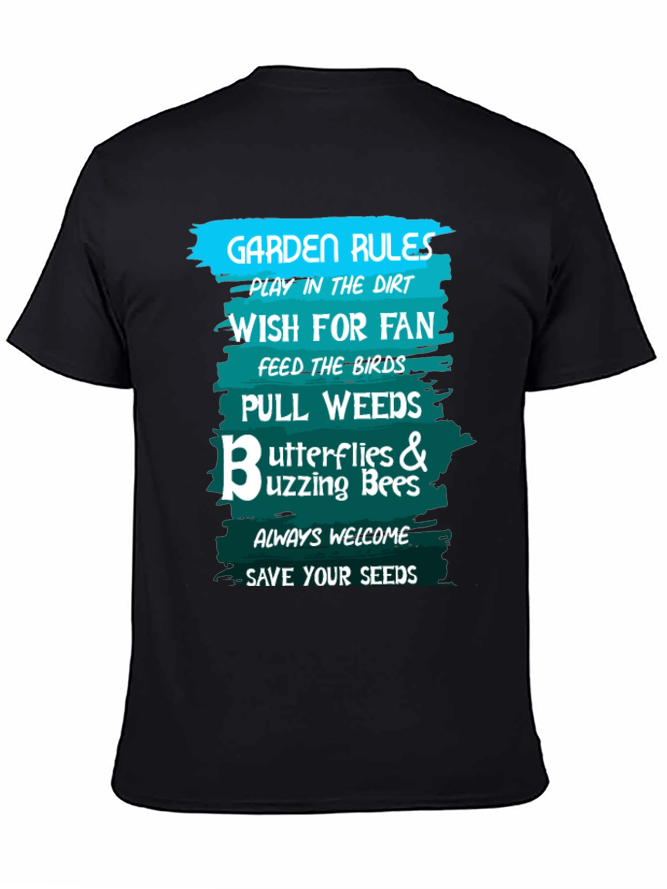 Black Garden Rules Graphic Tee view 4