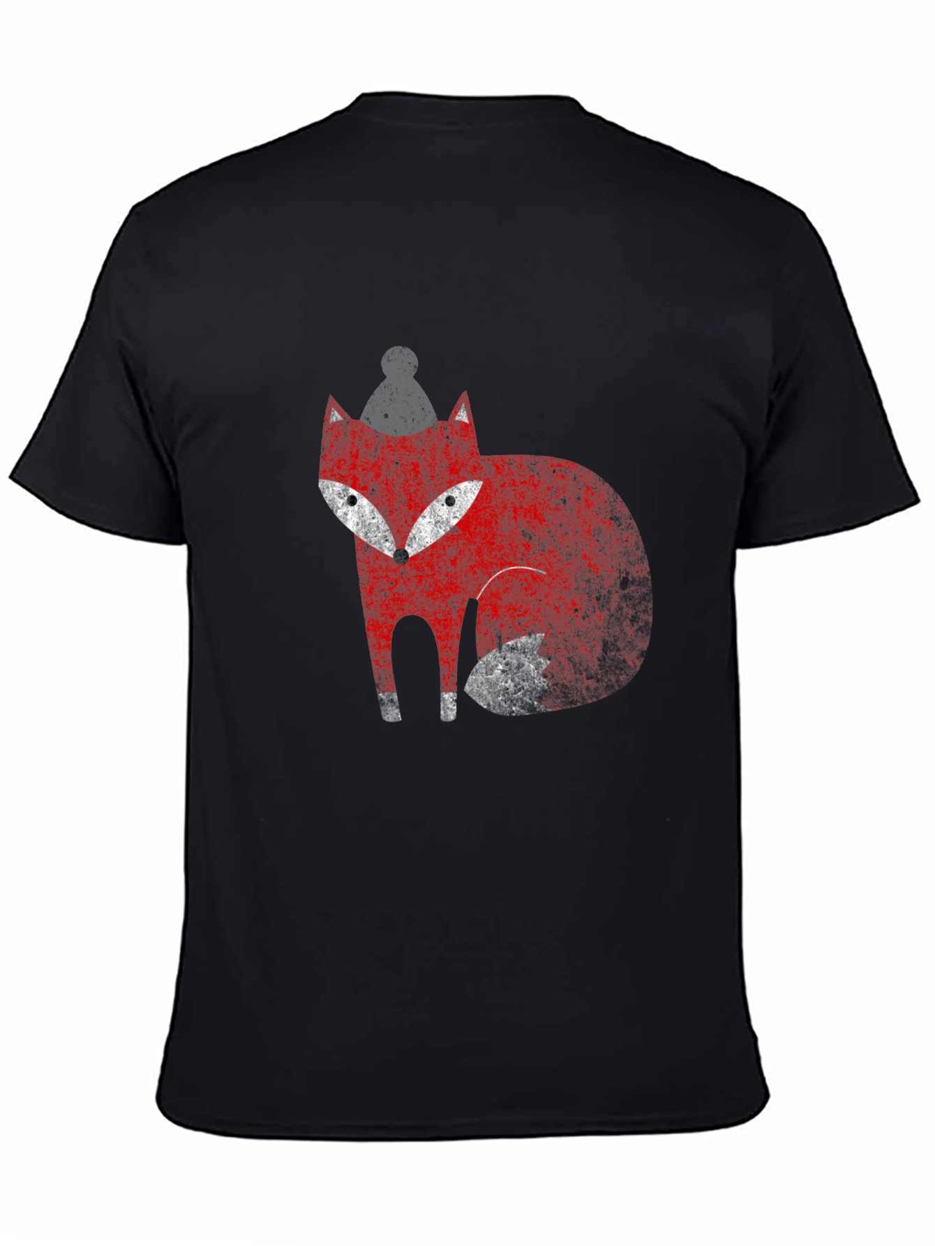 Black Fox Graphic Tee - Stylish Crew Neck T-Shirt view 4