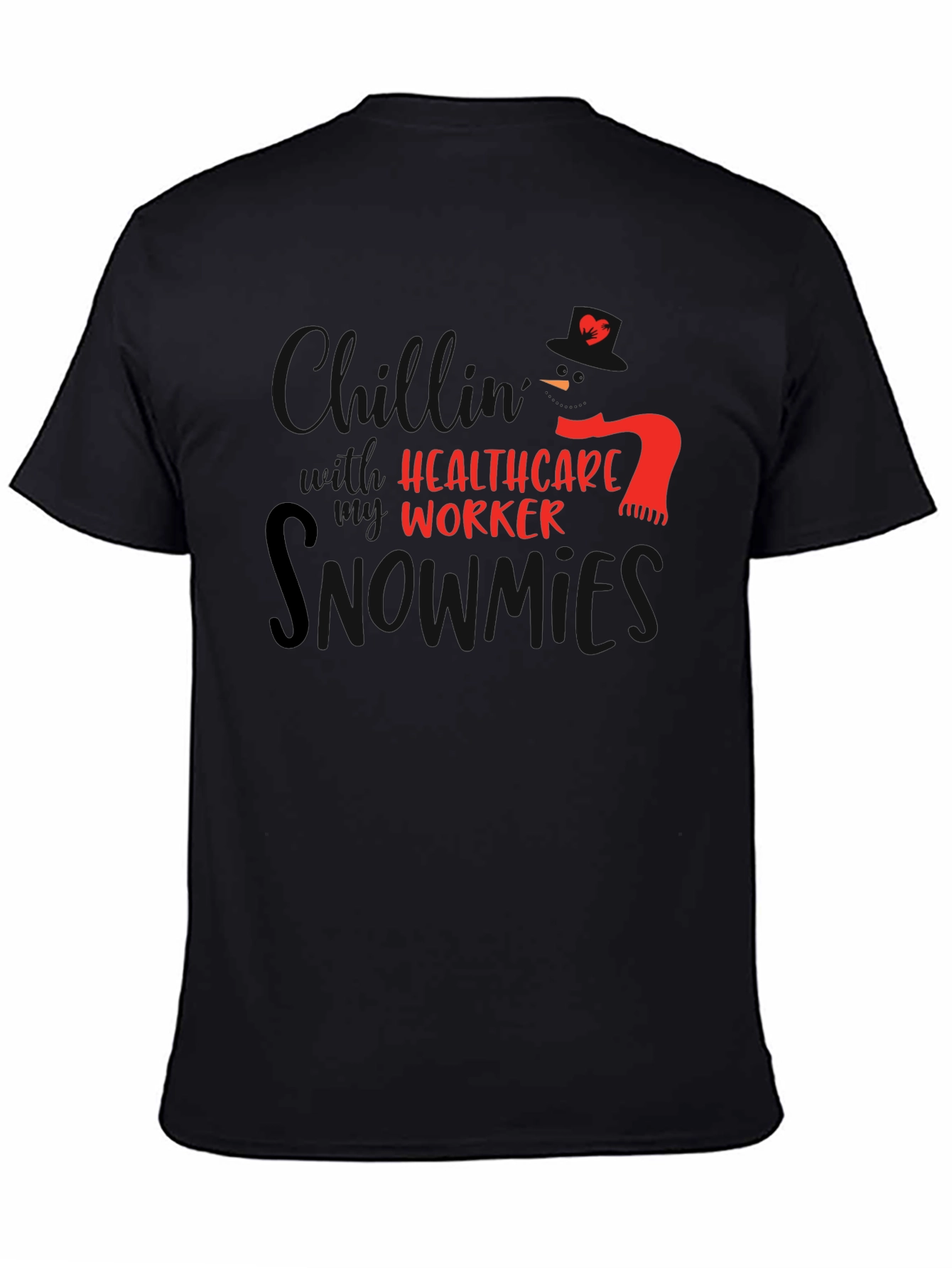 Healthcare Worker Snowman T-Shirt - 4