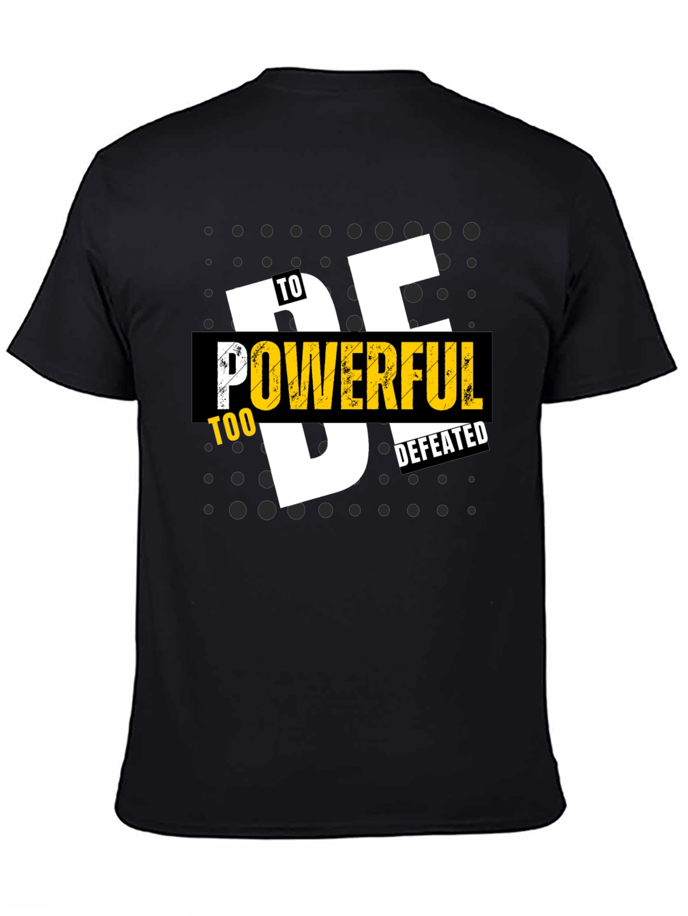 Black Be Powerful T-Shirt - Black Graphic Tee for Men view 4