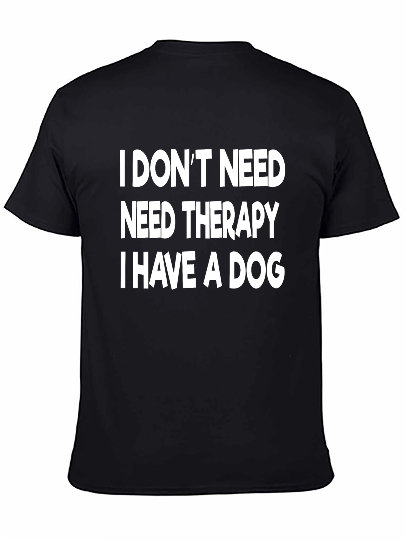 Black Dog Lover Therapy T-Shirt view 4