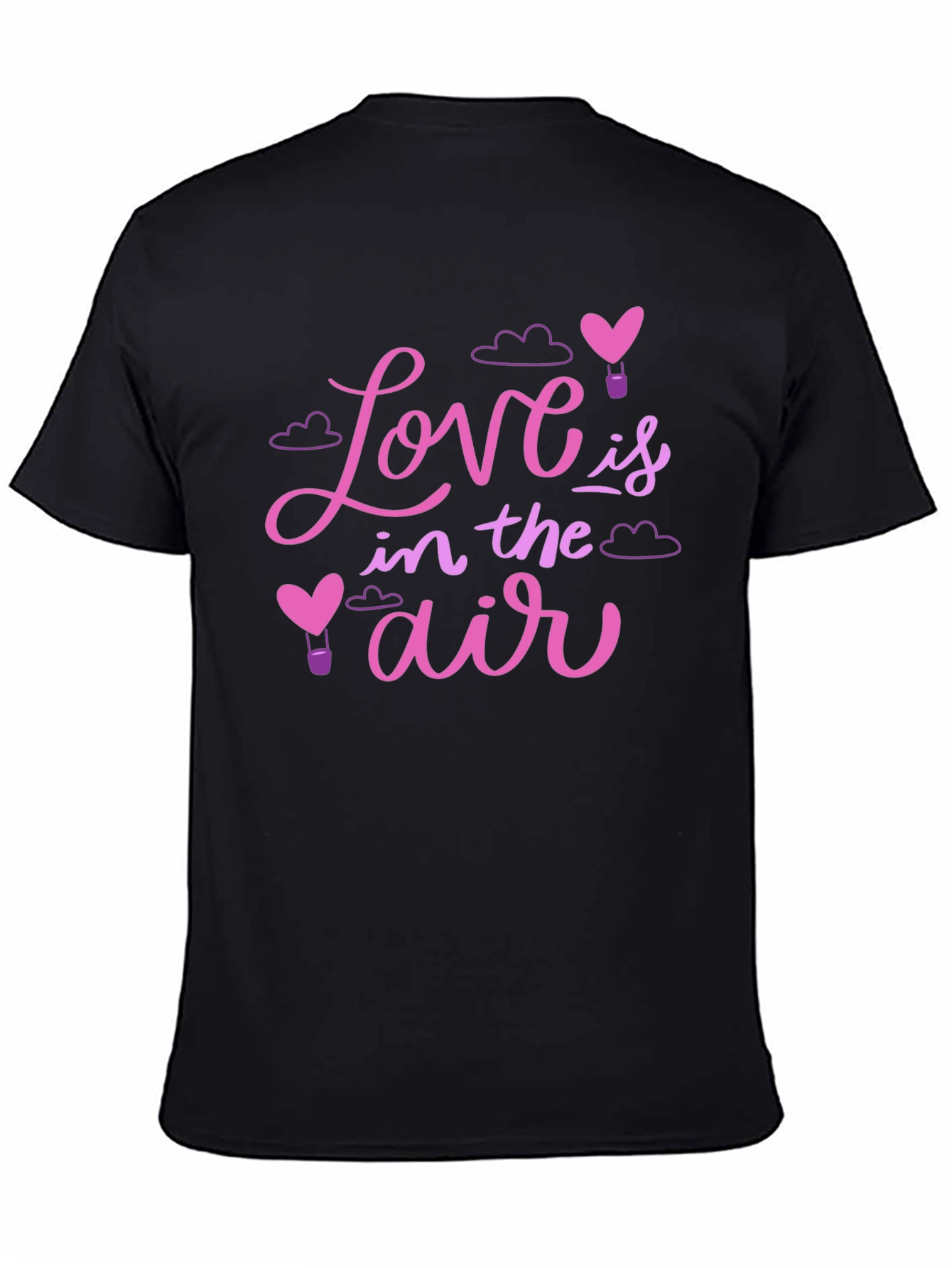 Black Love is in the Air Graphic T-Shirt - Valentine's Day Gift view 4