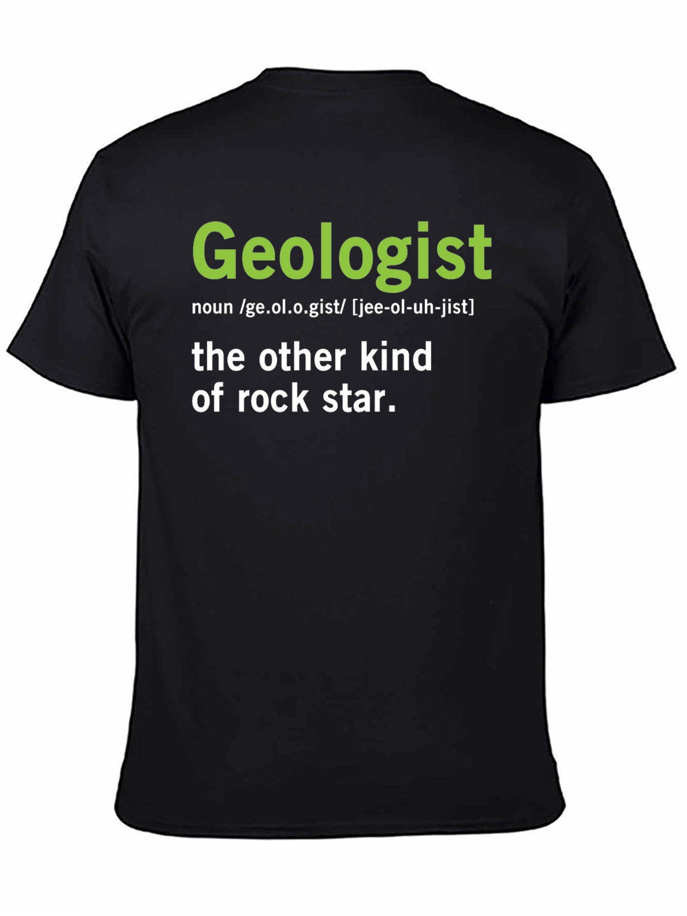 Black Geologist Definition T-Shirt - Funny Rock Star Tee view 4