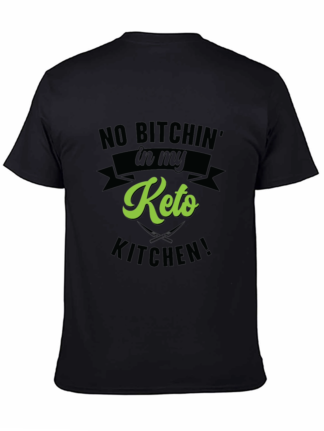 Black Keto Kitchen Graphic T-Shirt view 4