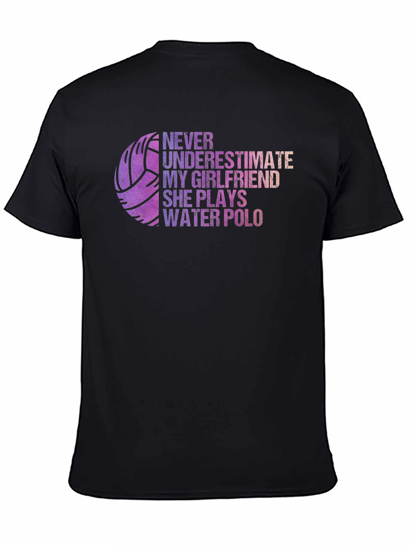 Black Water Polo Girlfriend T-Shirt: Never Underestimate Her! view 4