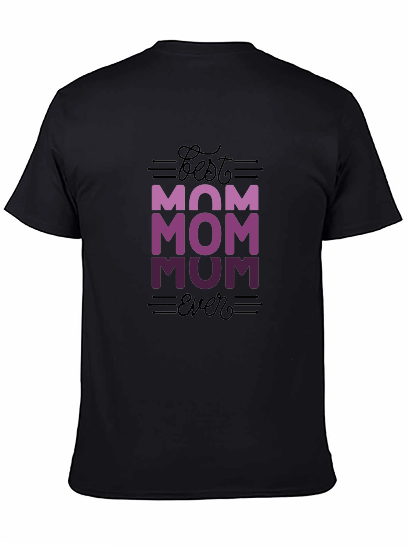Black Best Mom Ever Graphic T-Shirt view 4