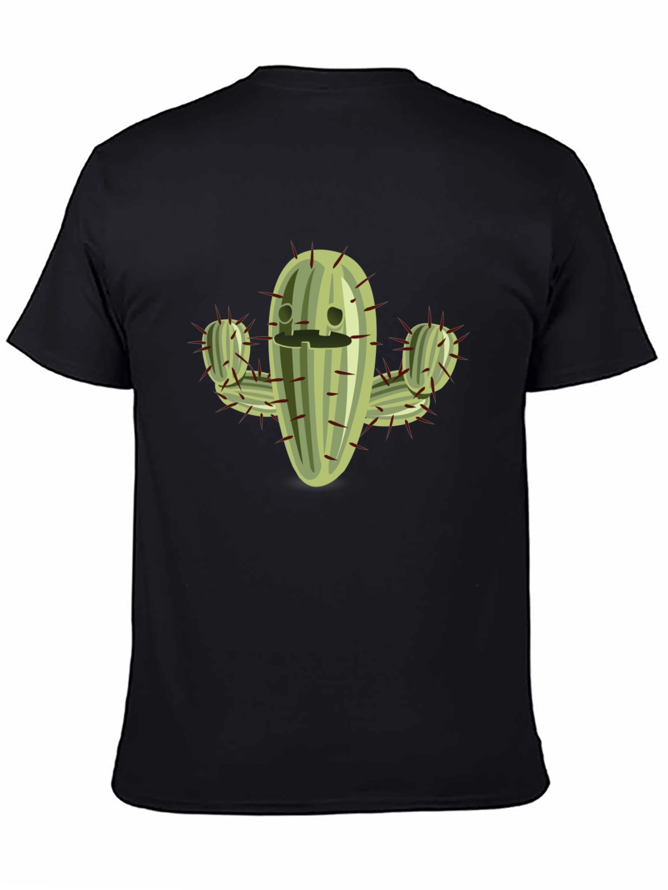 Black Cactus Graphic Tee - Comfy Black T-Shirt view 4