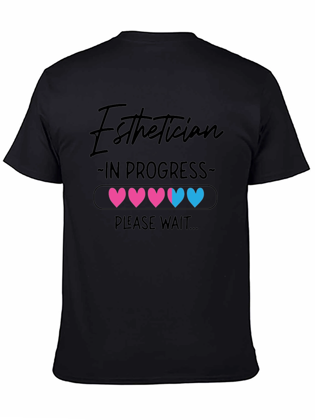 Black Esthetician In Progress Graphic T-Shirt view 4