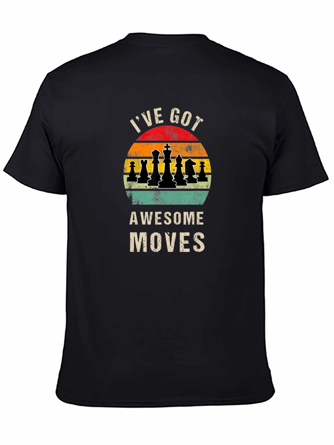 Black Awesome Moves Chess T-Shirt view 4
