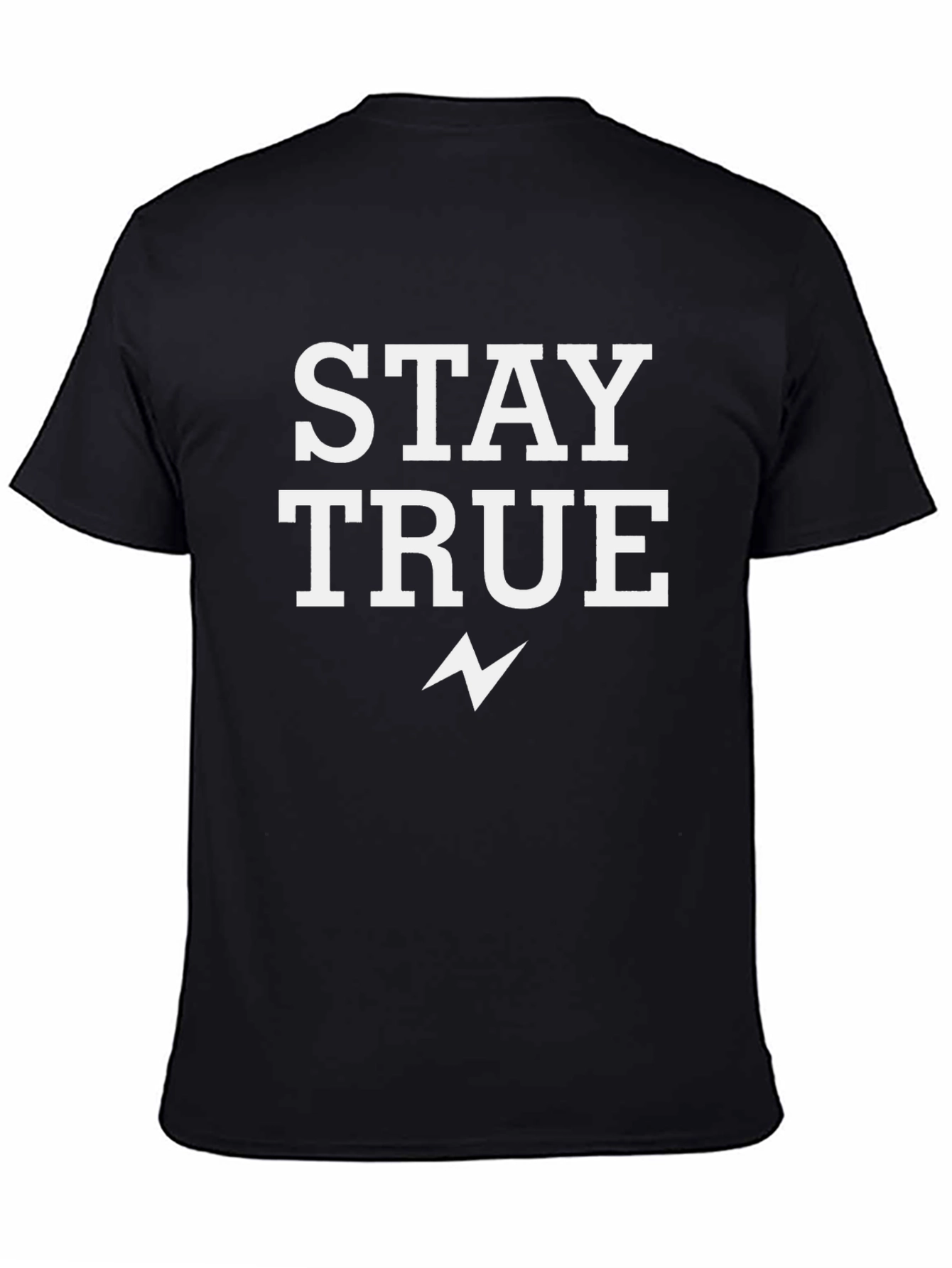 Black Stay True Graphic T-Shirt view 4