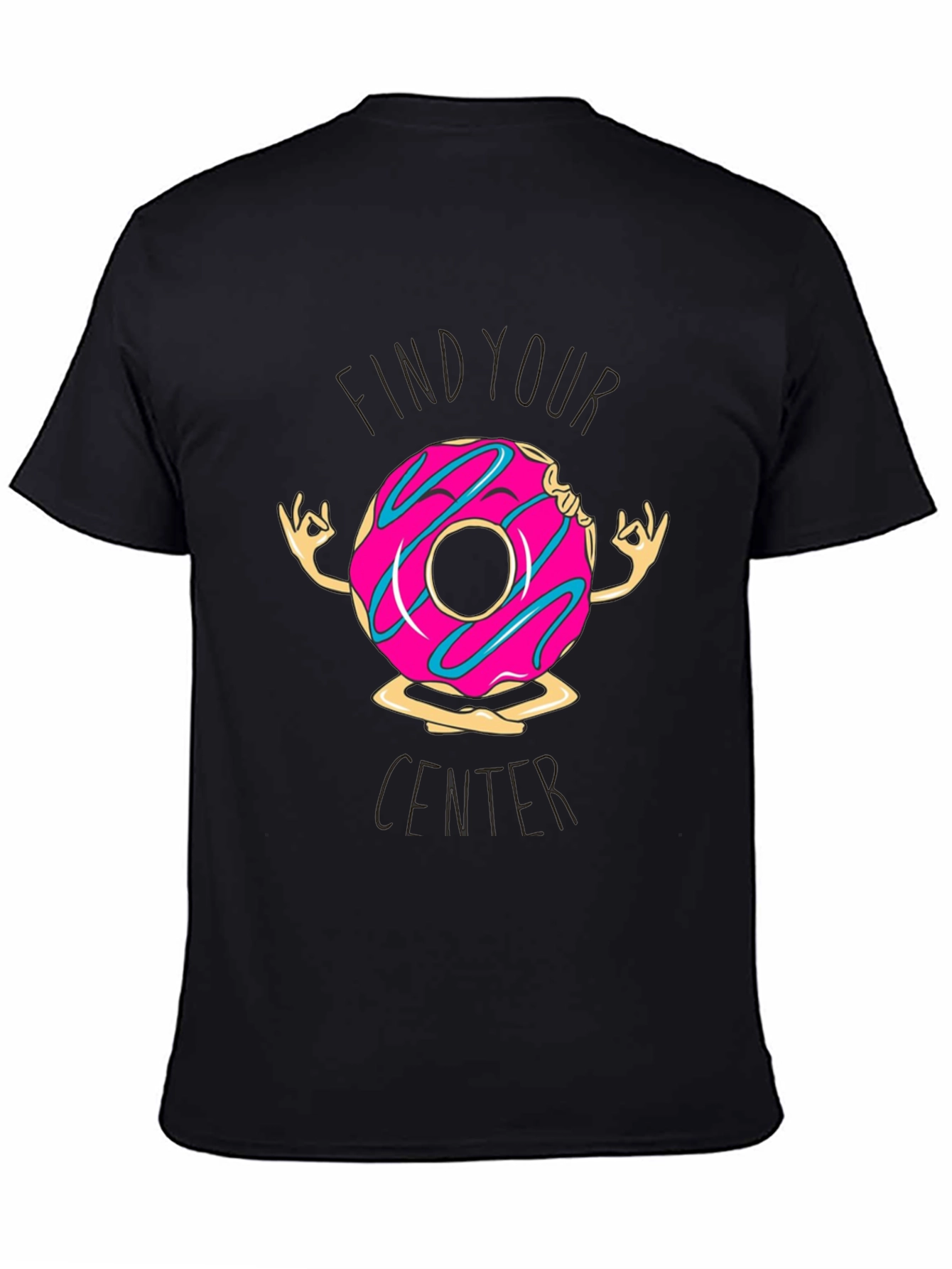 Black Zen Donut T-Shirt: Find Your Center in Comfort! view 4