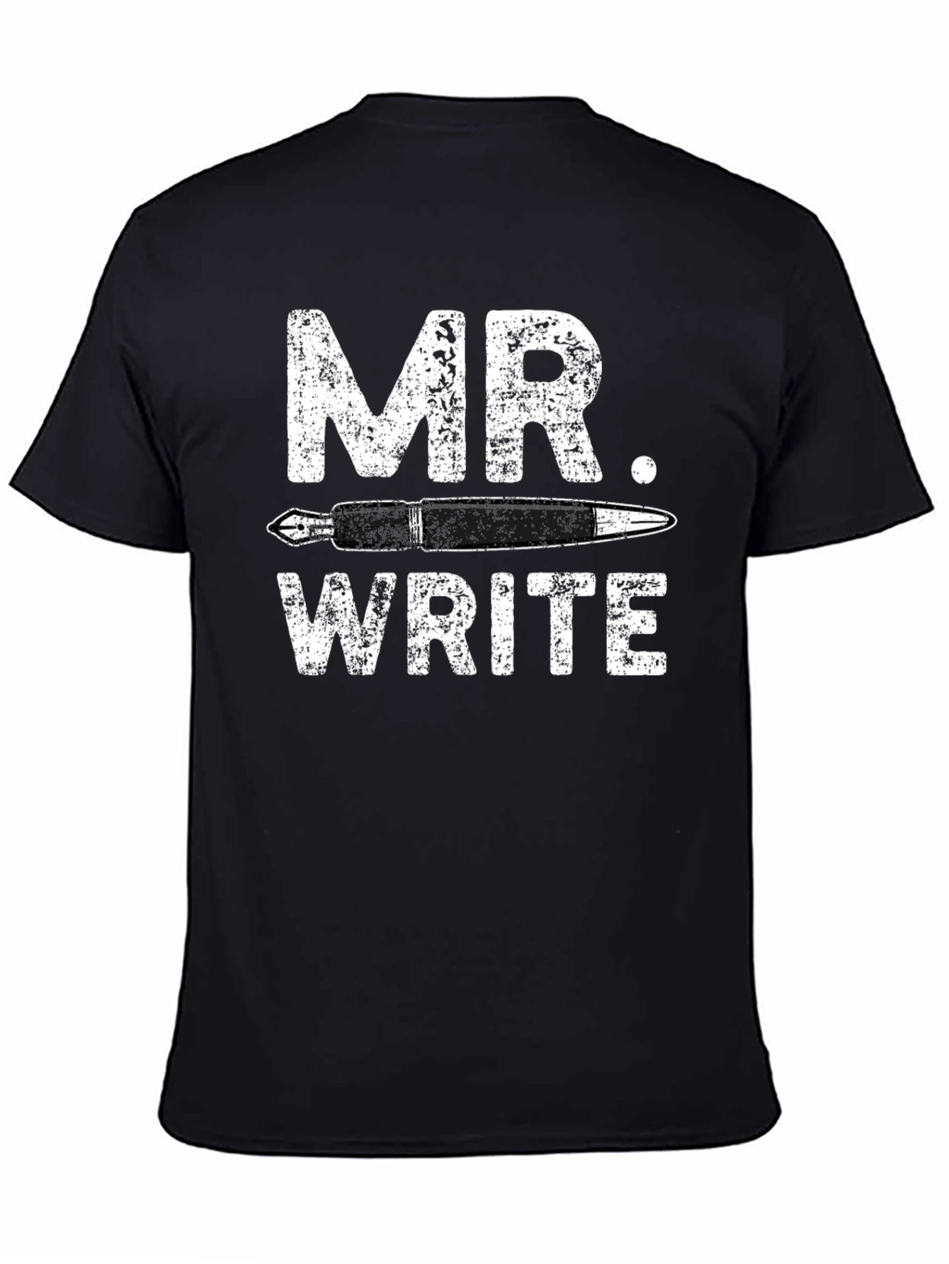 Black Mr. Write Black Graphic Tee - Author Gift Idea view 4