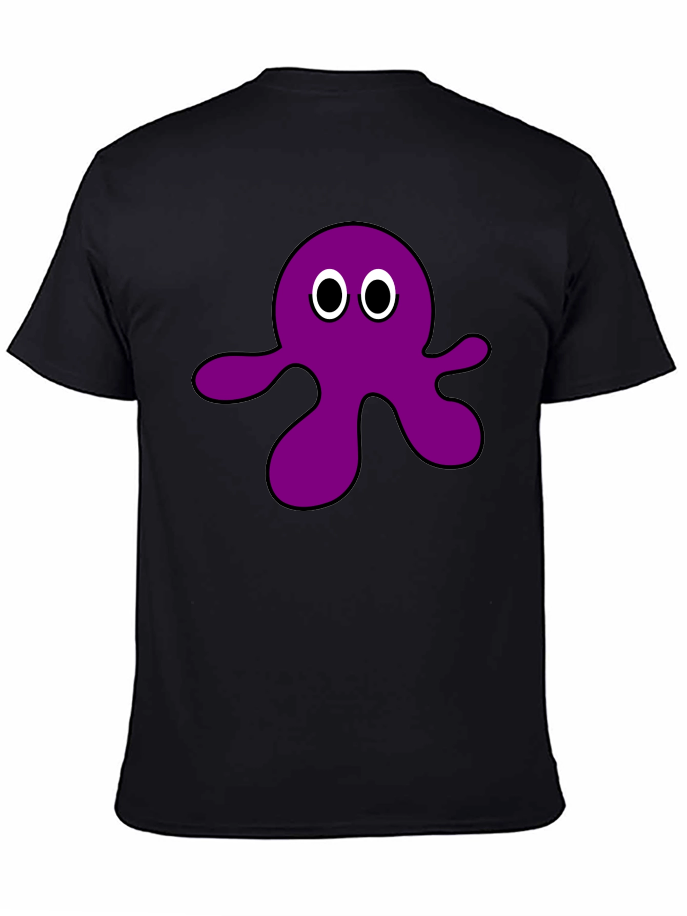 Black Purple Octopus Graphic Tee - Casual Comfort view 4