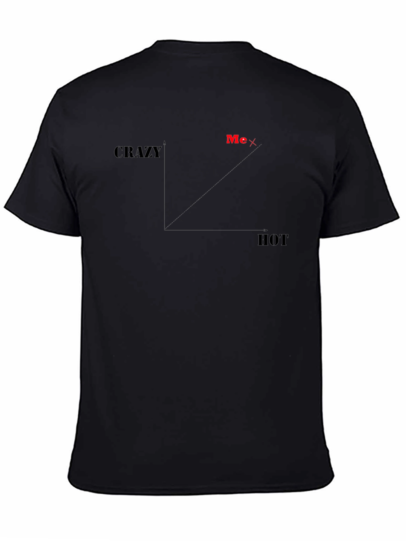Black Crazy Me Hot Graphic T-Shirt - Black view 4
