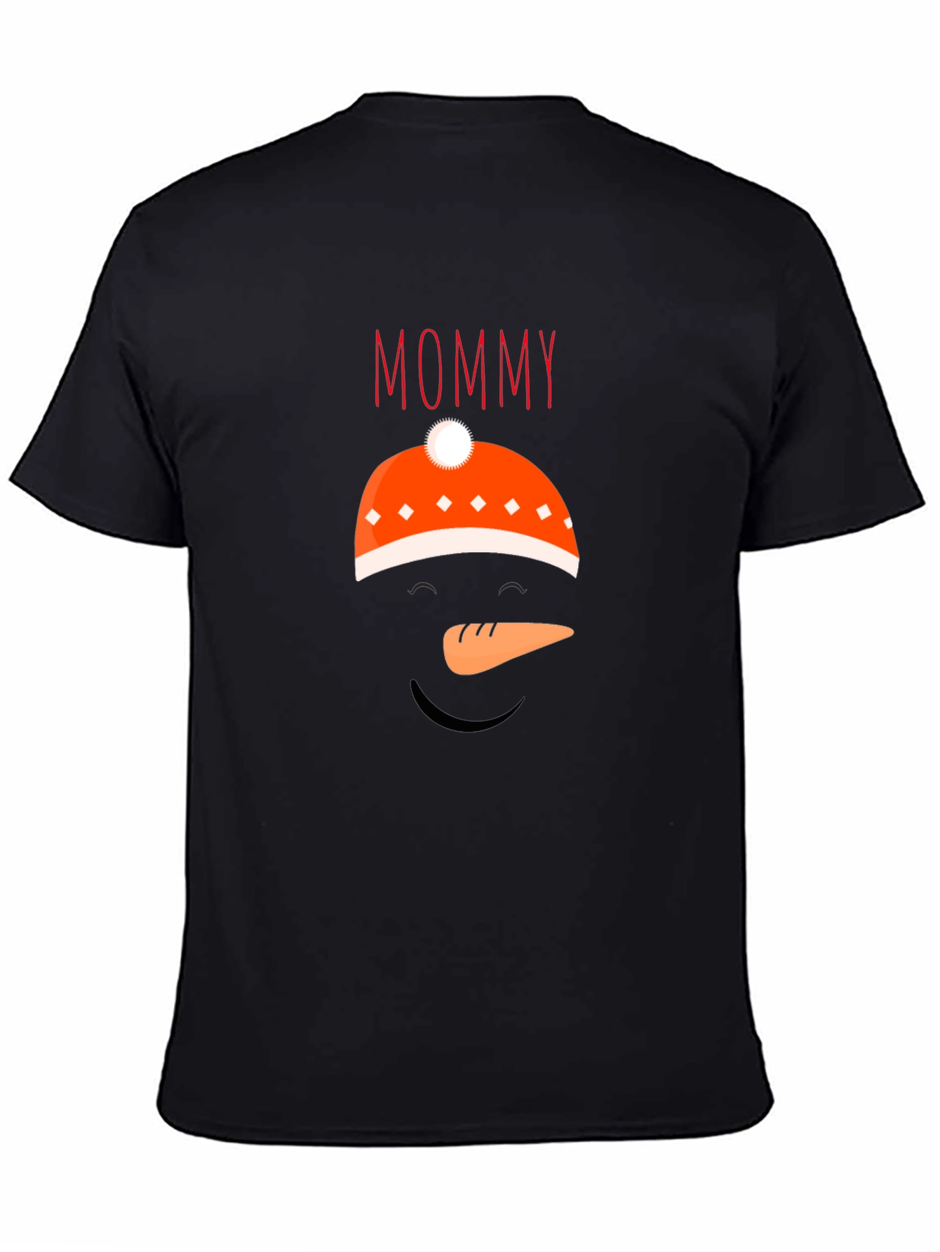 Black Mommy Snowman Graphic Tee - Holiday Fun view 4