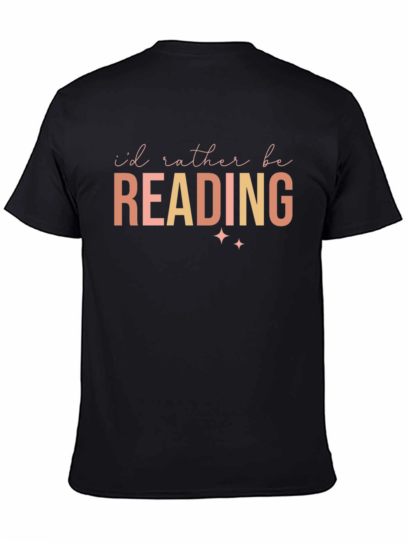 Black I'd Rather Be Reading T-Shirt - Black view 4