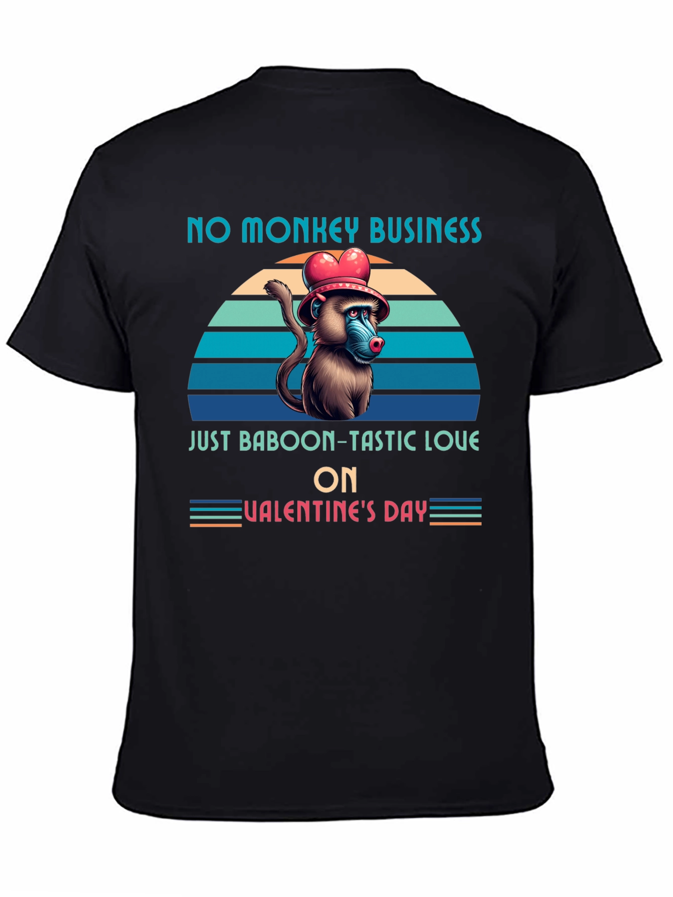 Black Baboon-tastic Valentine's Day T-Shirt view 4