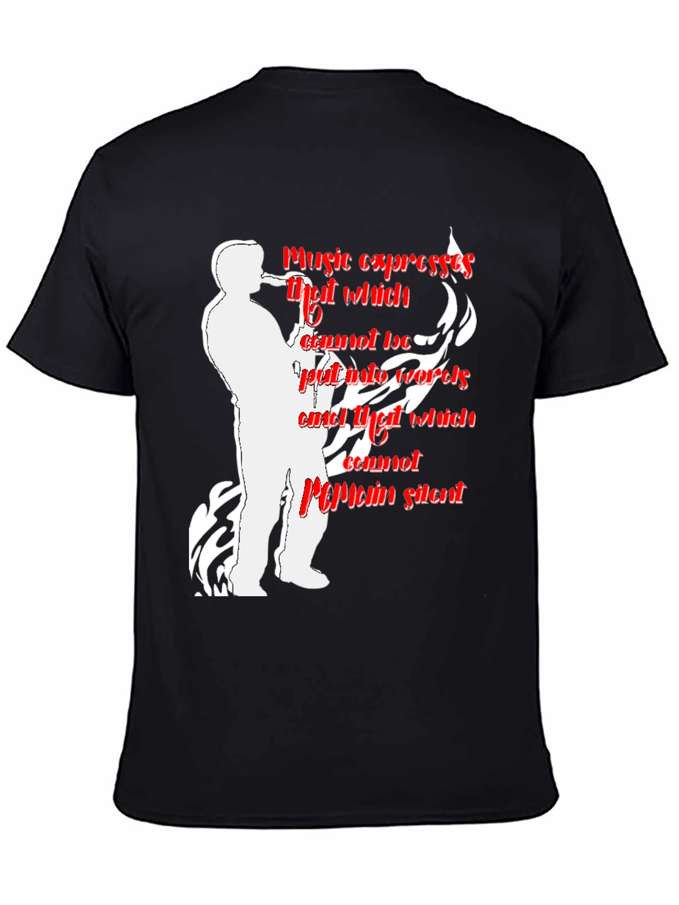 Black Music Expresses T-Shirt - Saxophone Player view 4