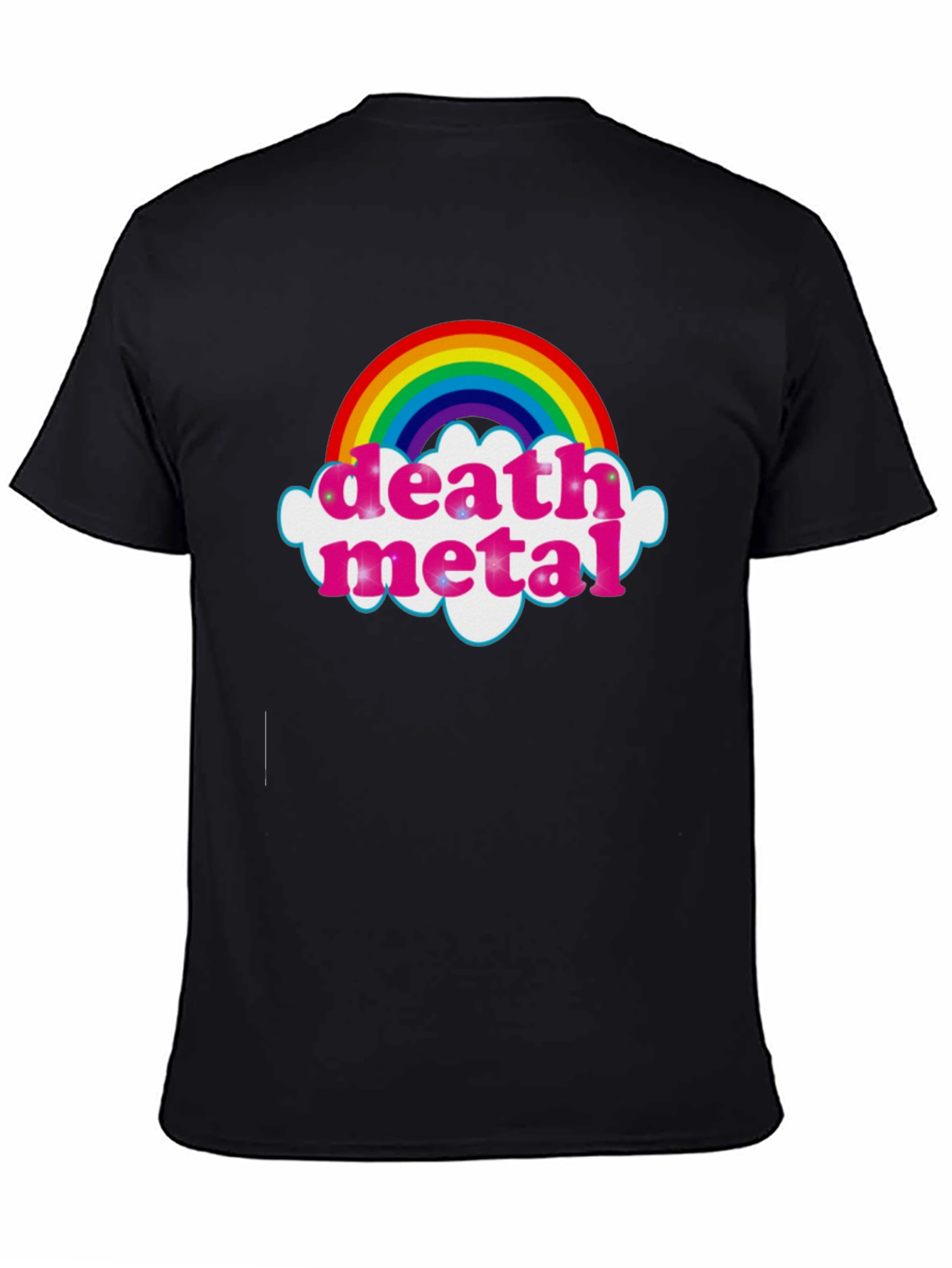 Black Death Metal Rainbow T-Shirt view 4