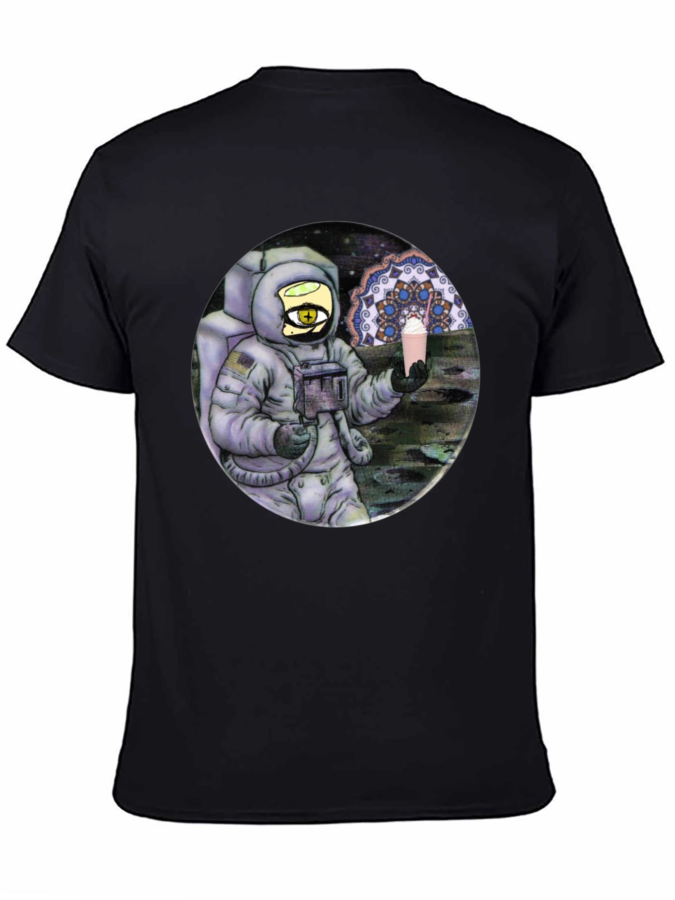 Black Astronaut Shake T-Shirt - Cosmic Comfort view 4