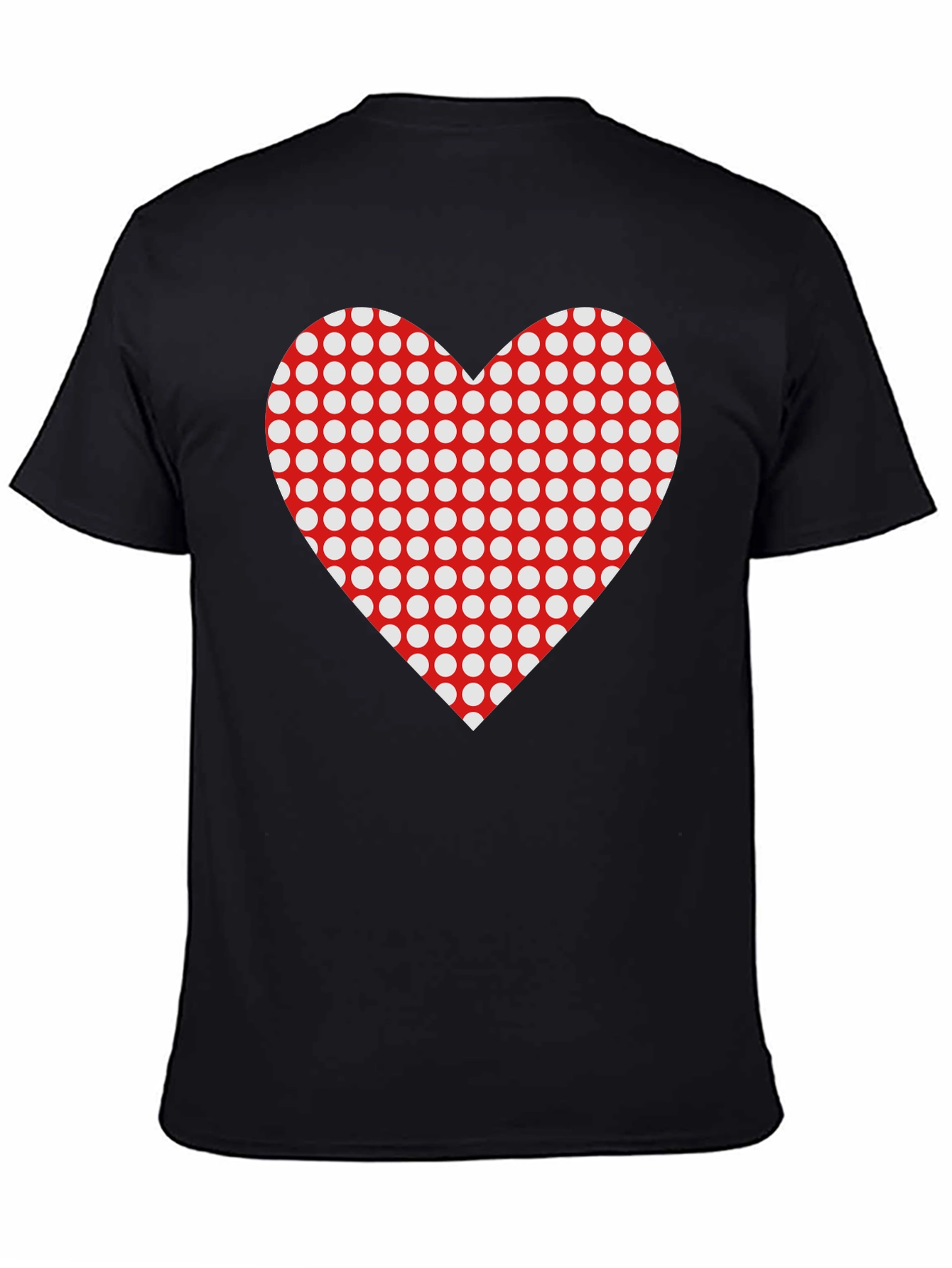 Black Heart Polka Dot Black T-Shirt view 4