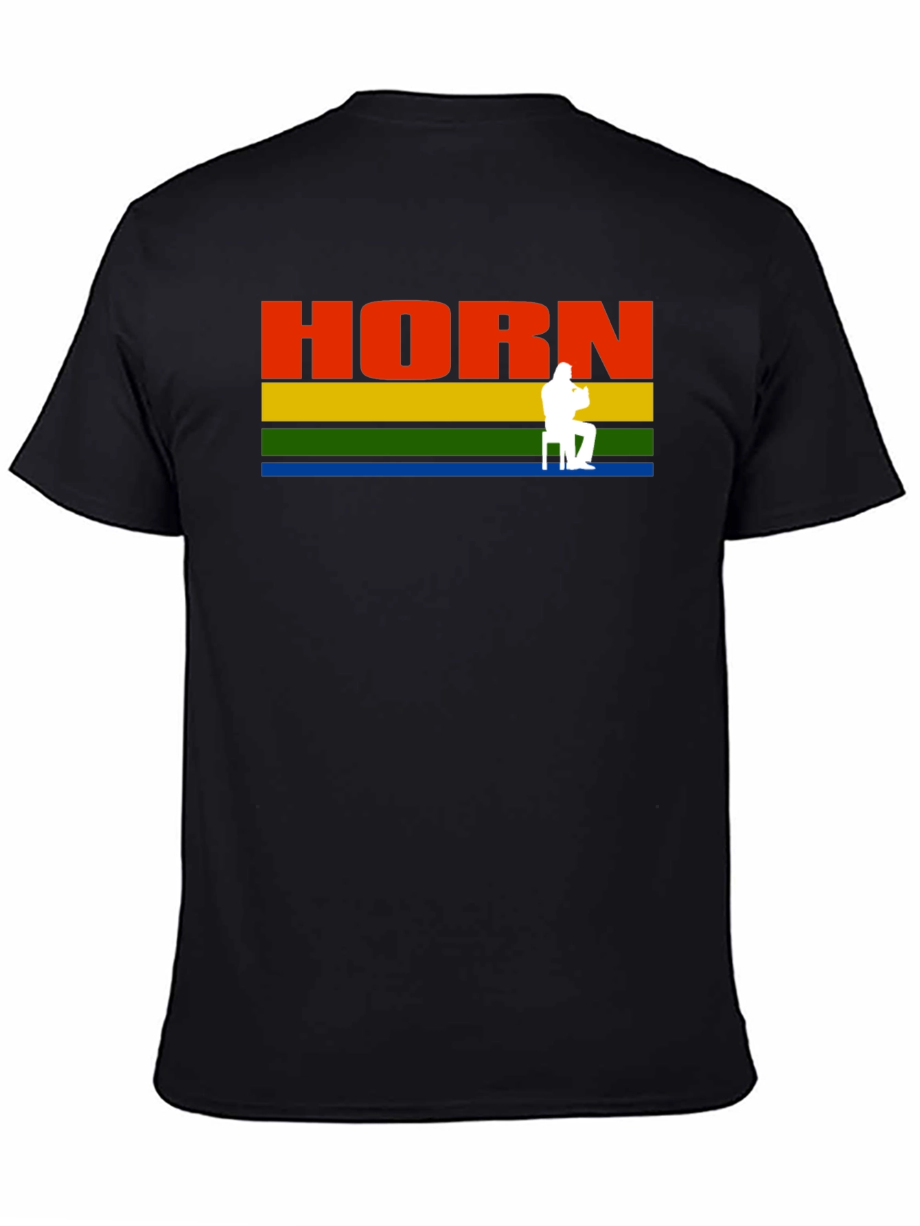 Black HORN Graphic Tee view 4