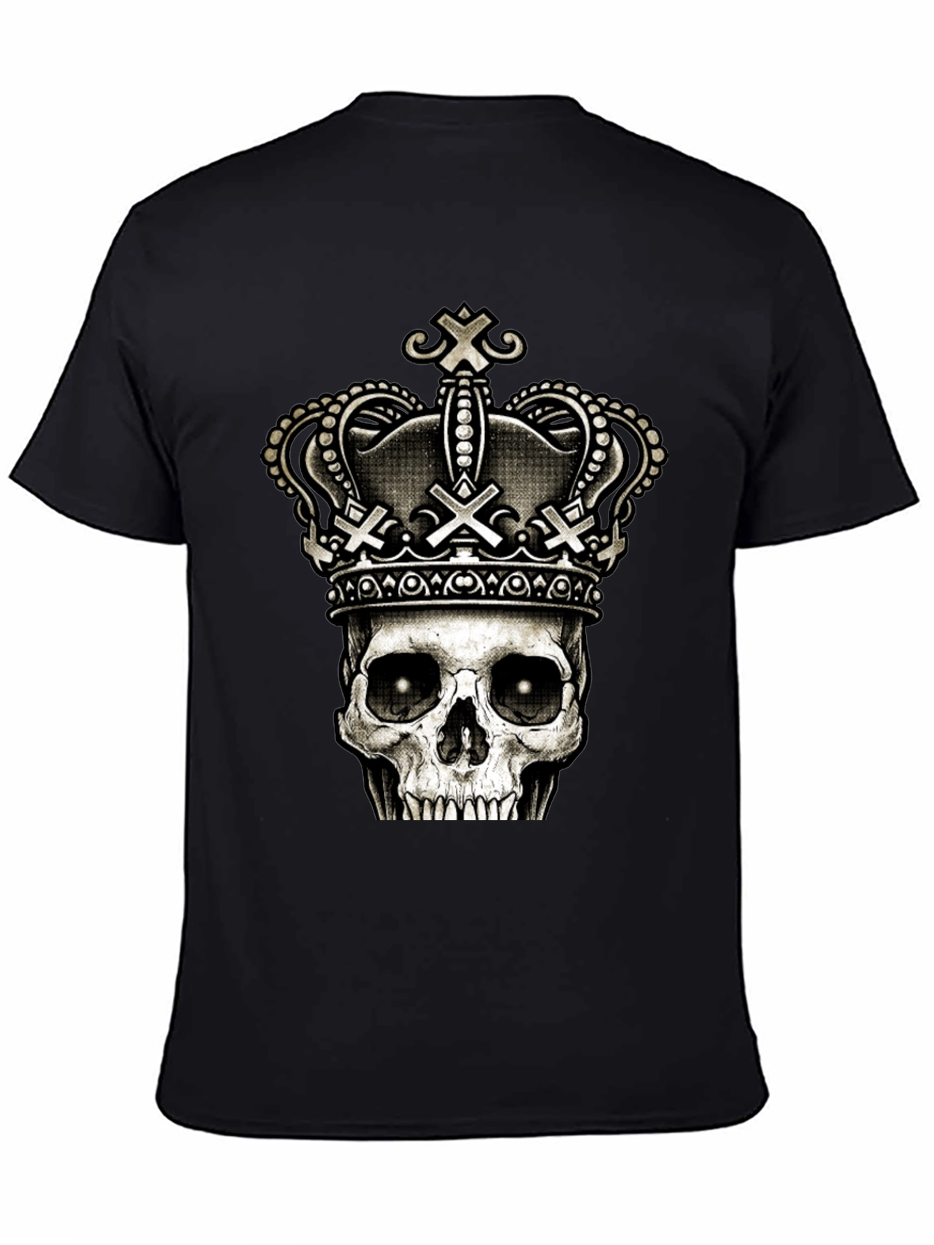 Black Skull King T-Shirt - Grim Style view 4